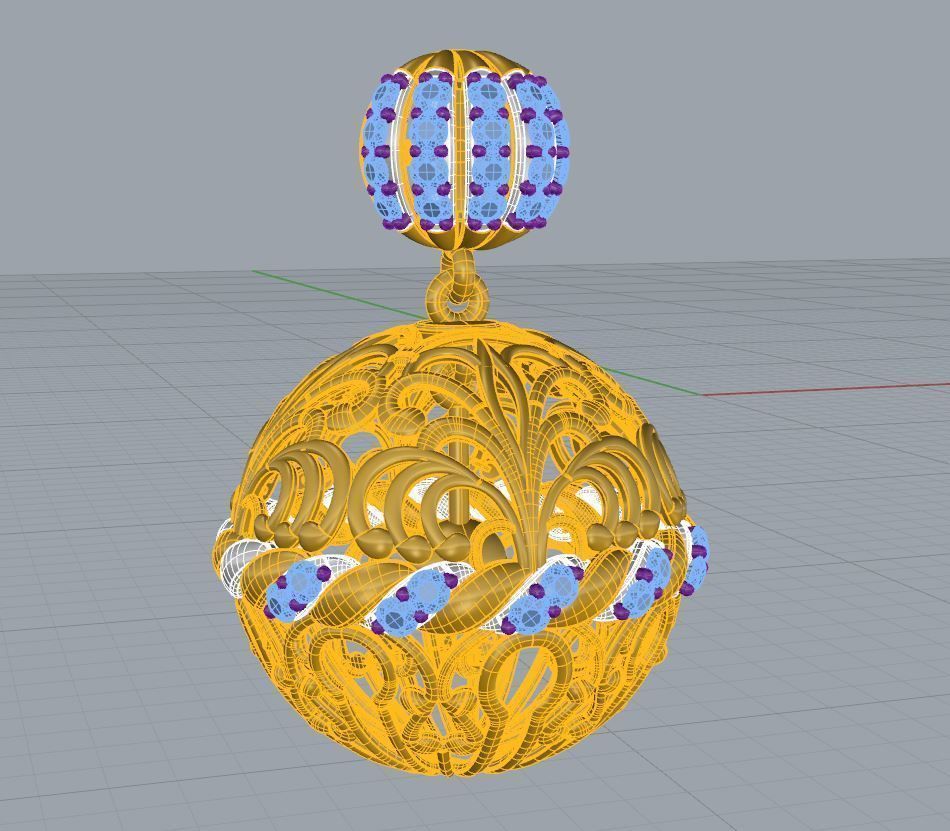 Trellis 3 Earring 3D print model_3