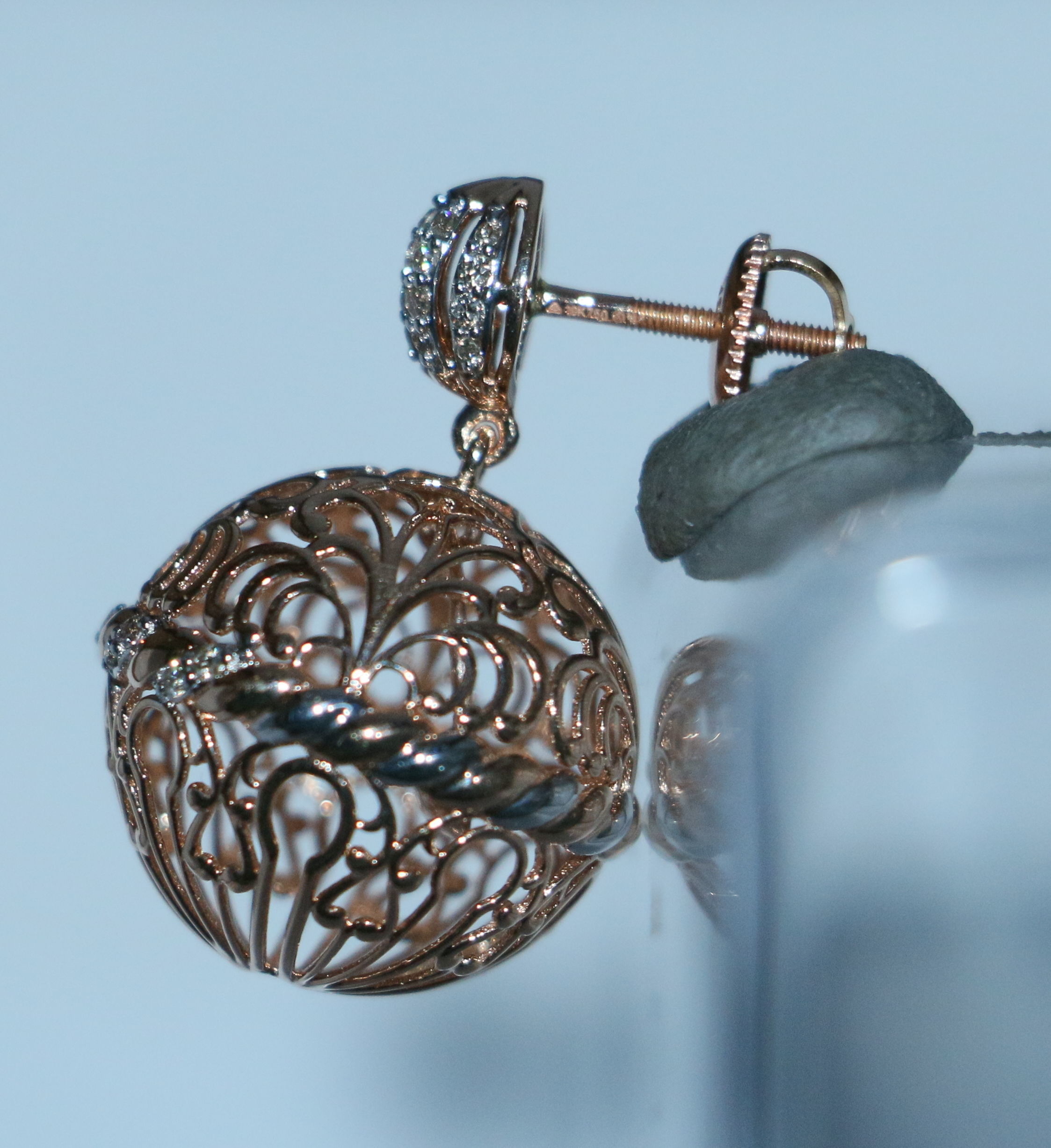 Trellis 3 Earring 3D print model_13