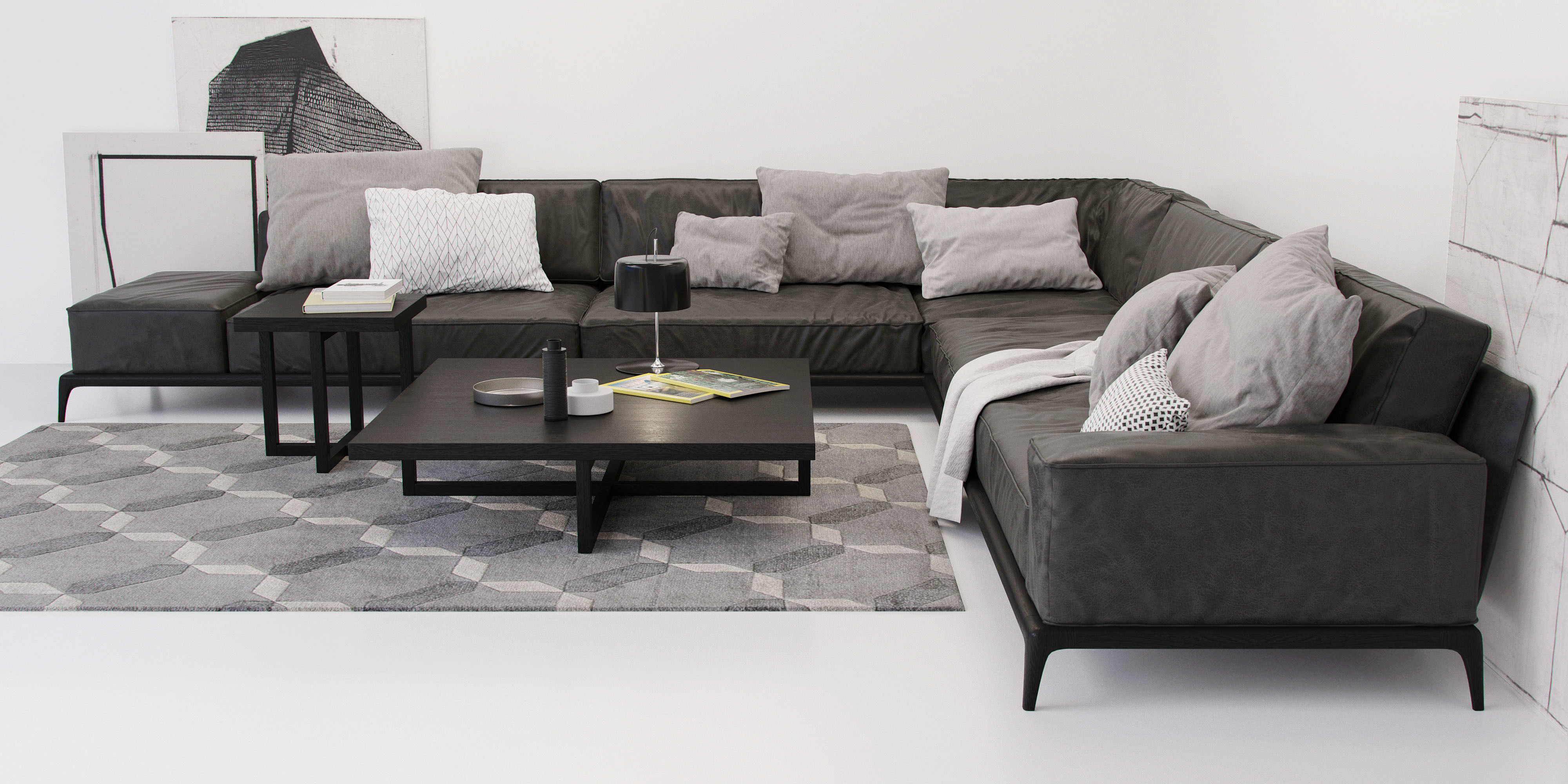 Poliform park sofa 3D model_1