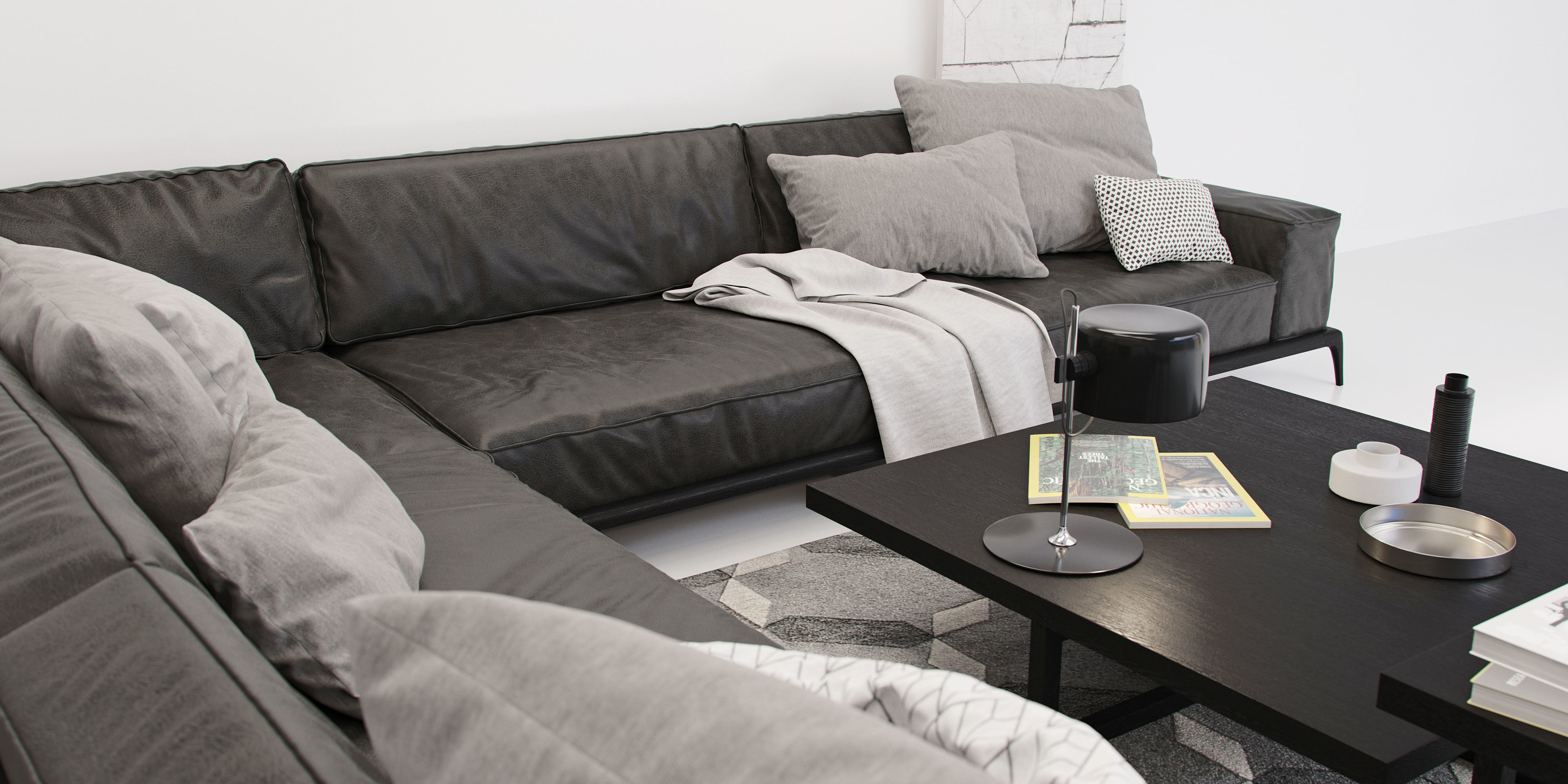 Poliform park sofa 3D model_2