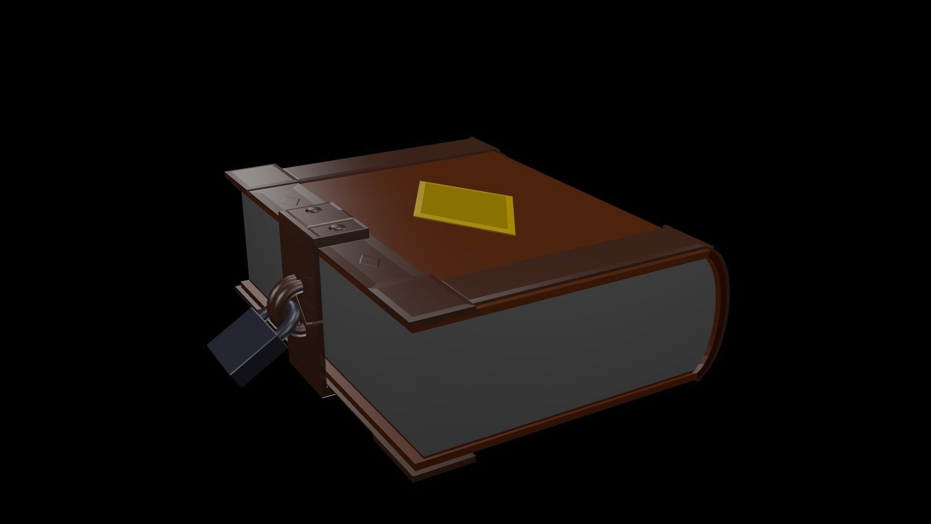 Low poly book 1 Low-poly 3D model_4