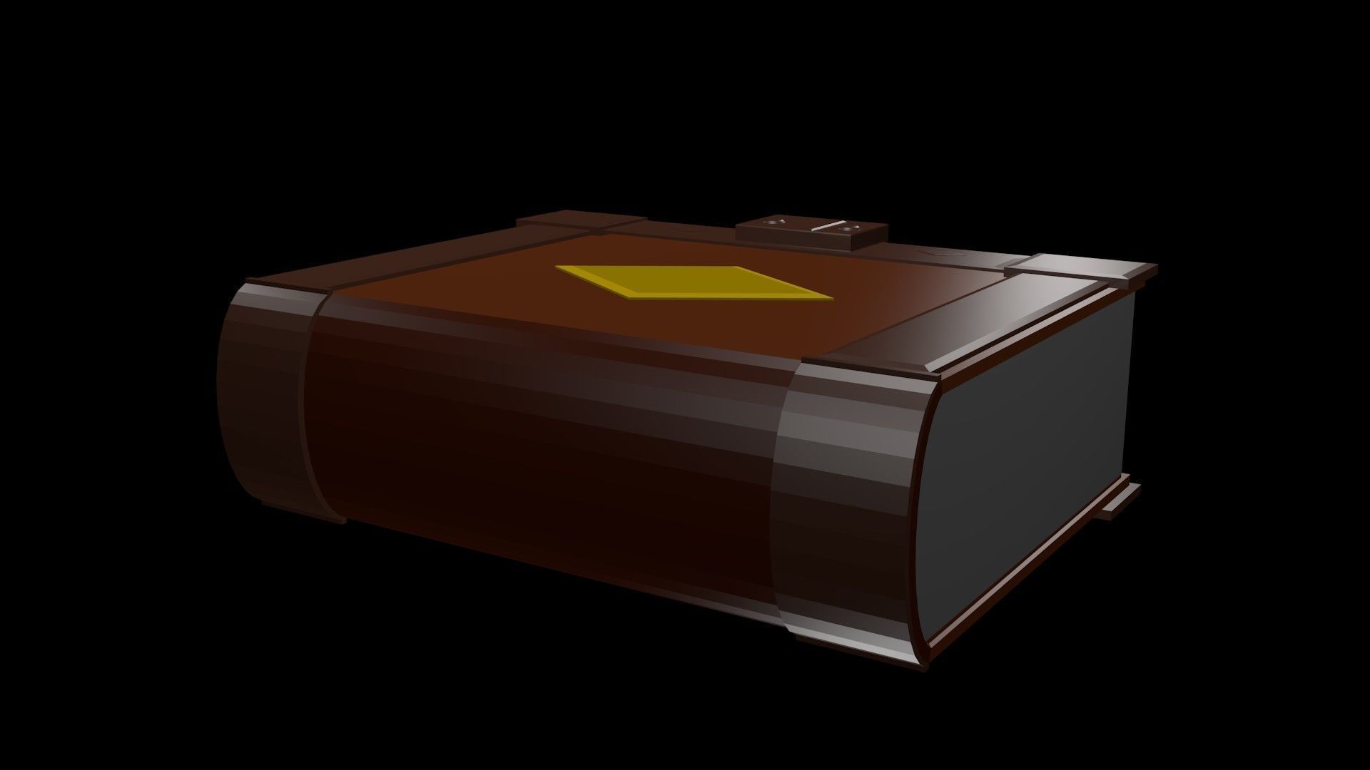 Low poly book 1 Low-poly 3D model_5