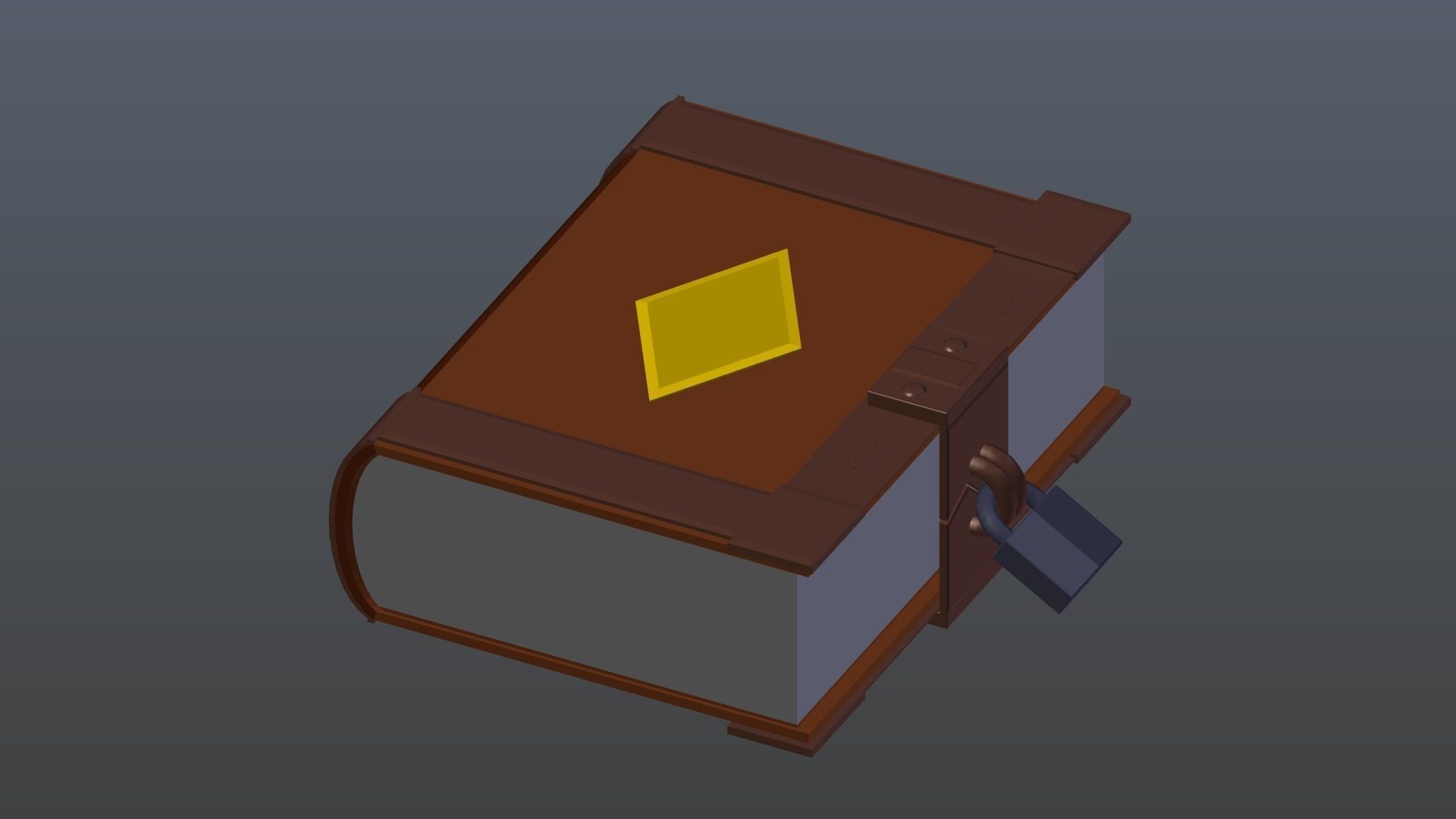 Low poly book 1 Low-poly 3D model_10