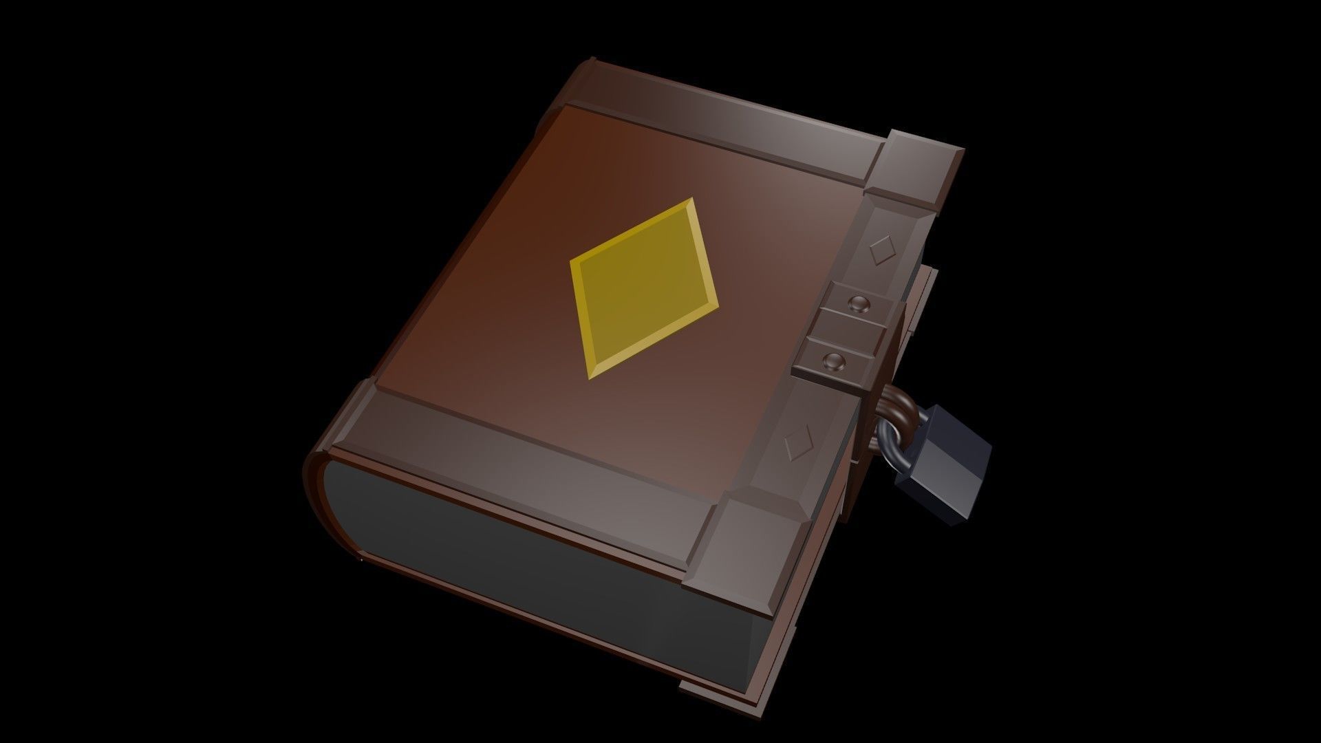 Low poly book 1 Low-poly 3D model_1