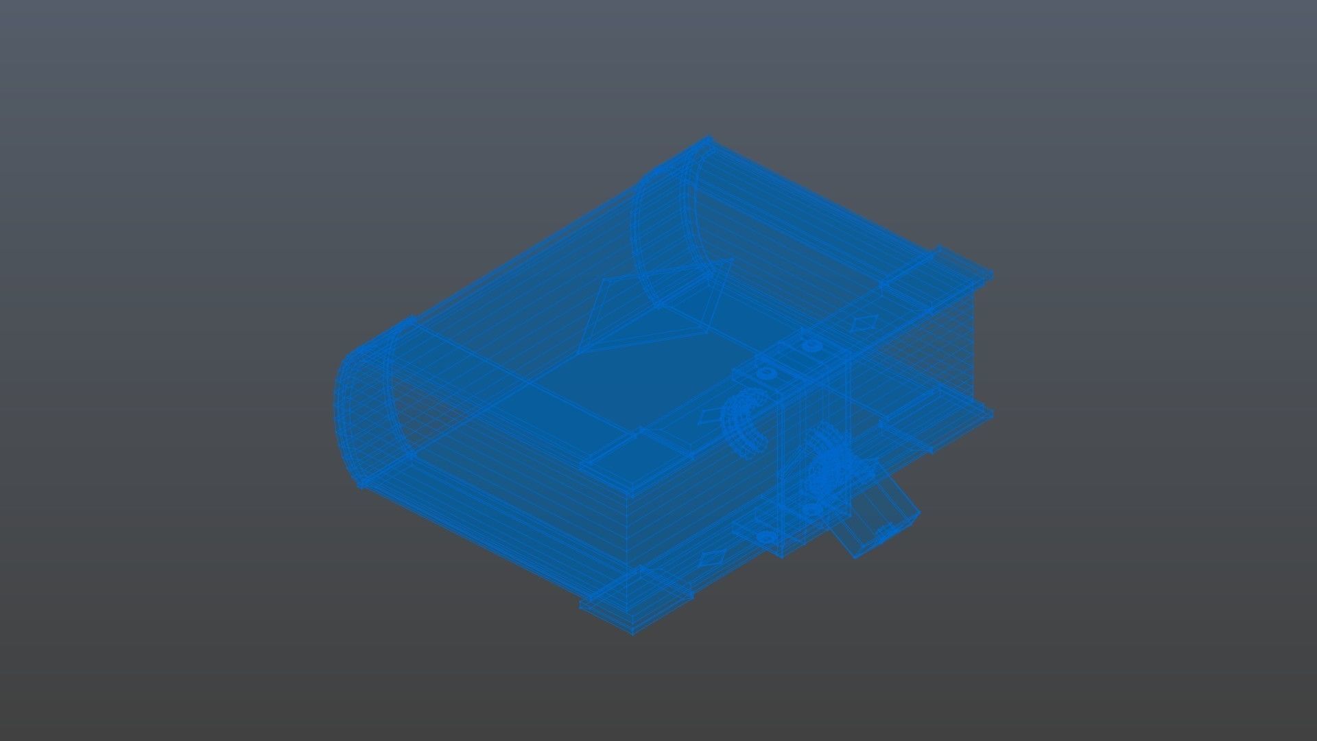 Low poly book 1 Low-poly 3D model_12