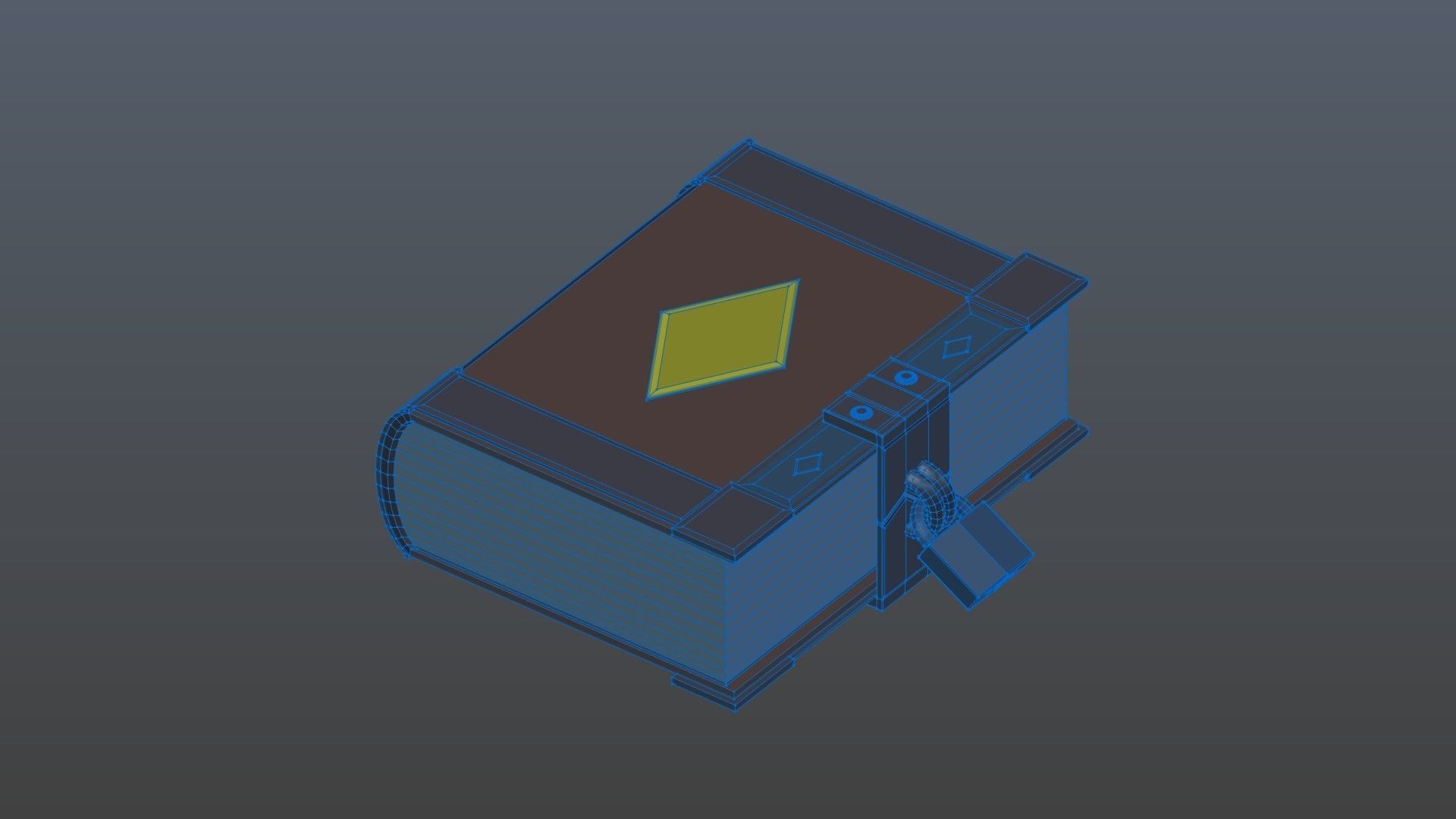 Low poly book 1 Low-poly 3D model_11