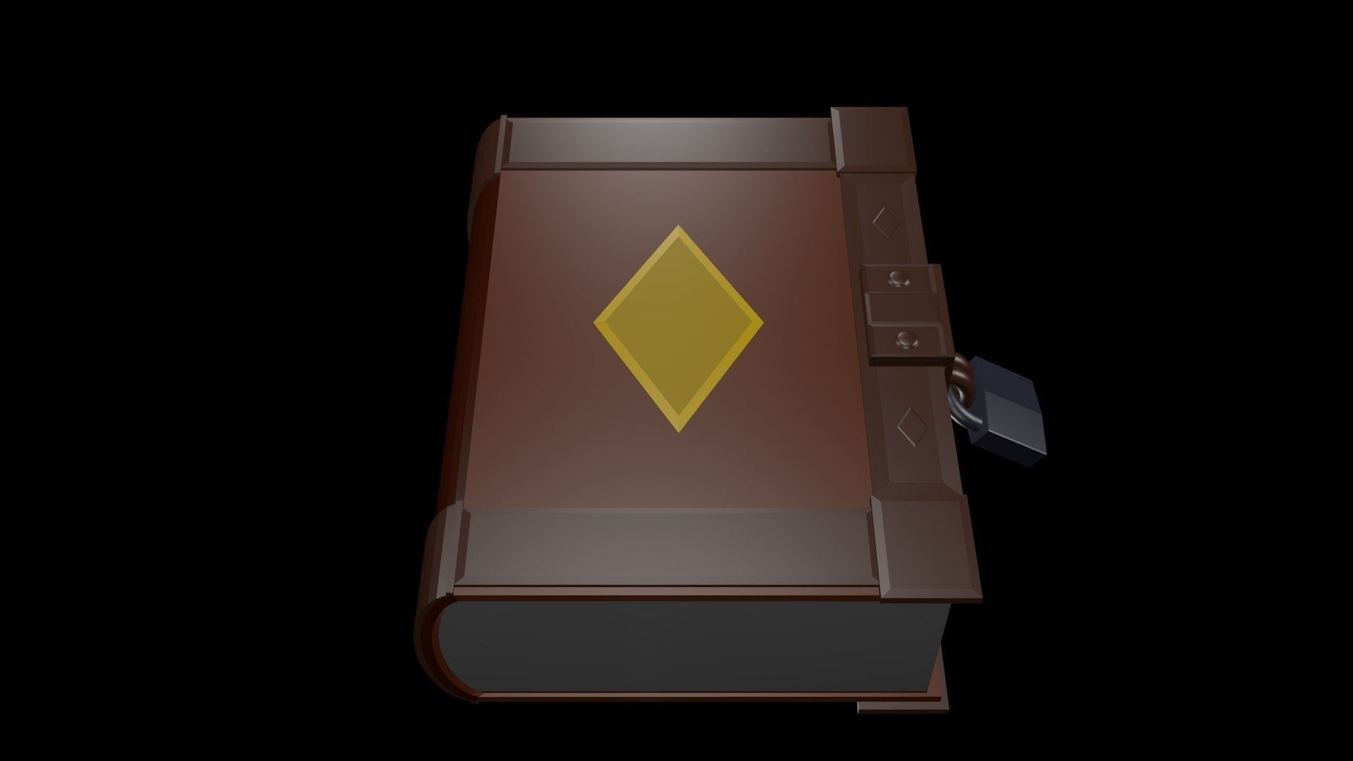 Low poly book 1 Low-poly 3D model_2