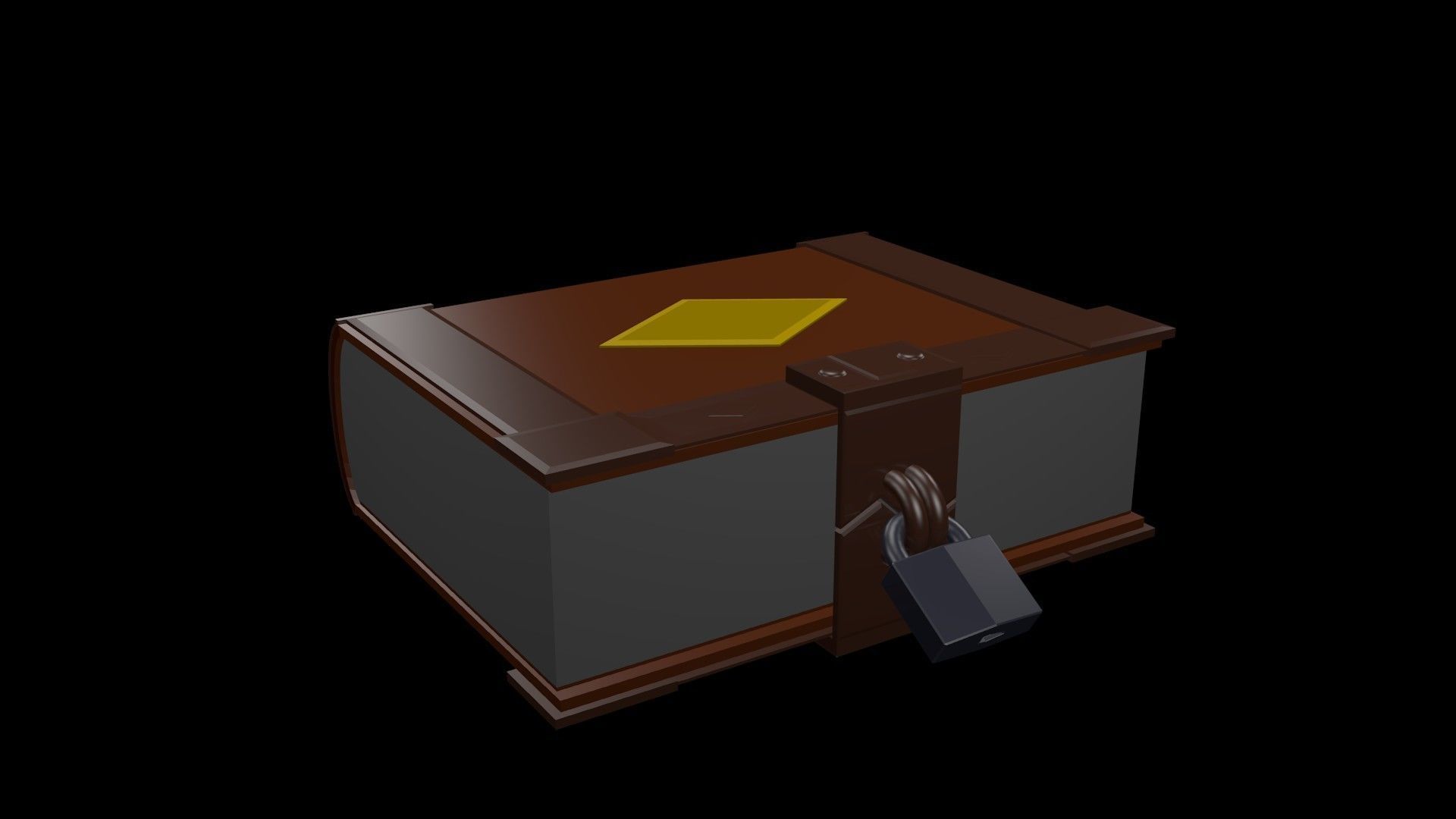 Low poly book 1 Low-poly 3D model_3