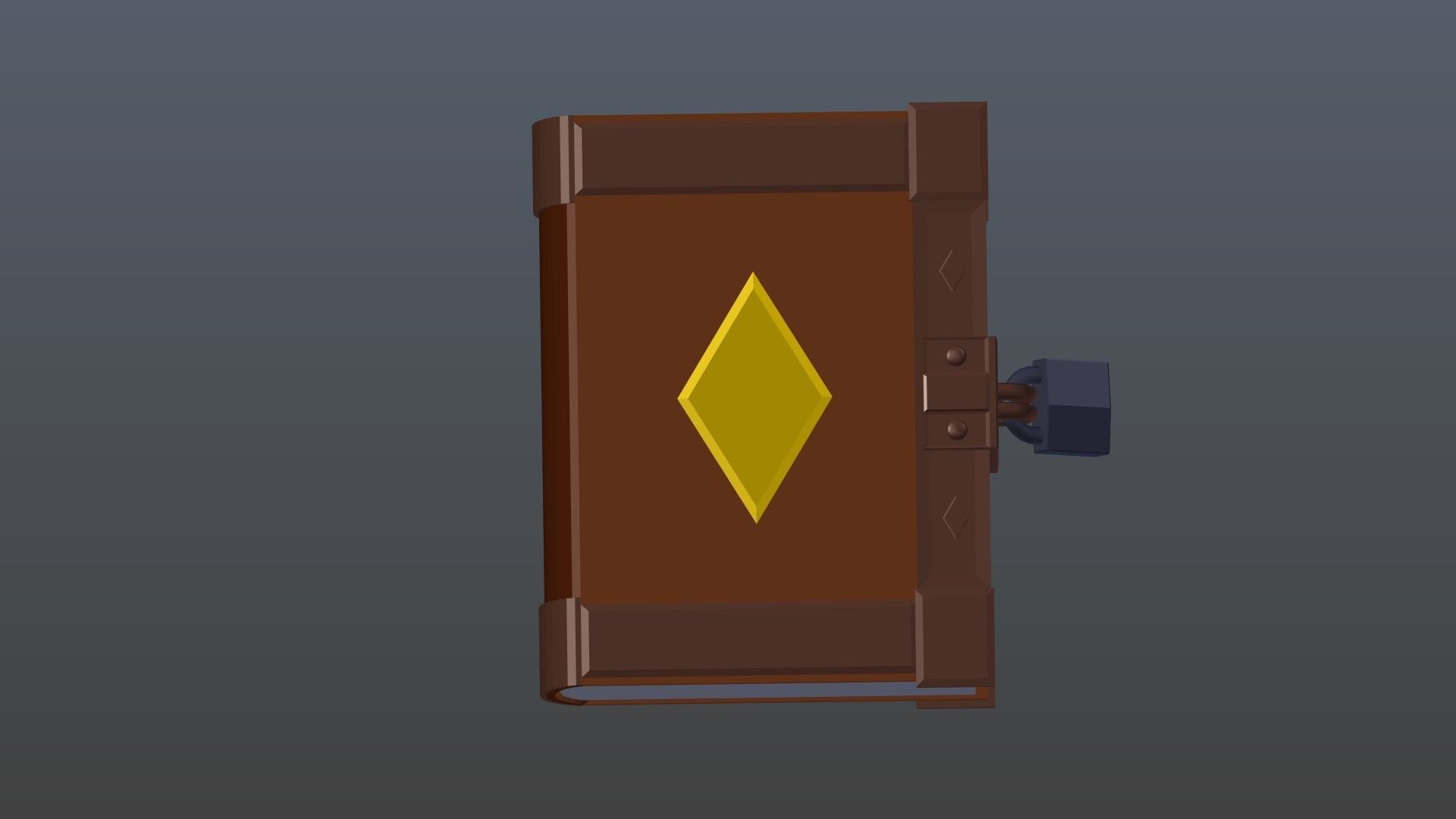Low poly book 1 Low-poly 3D model_9