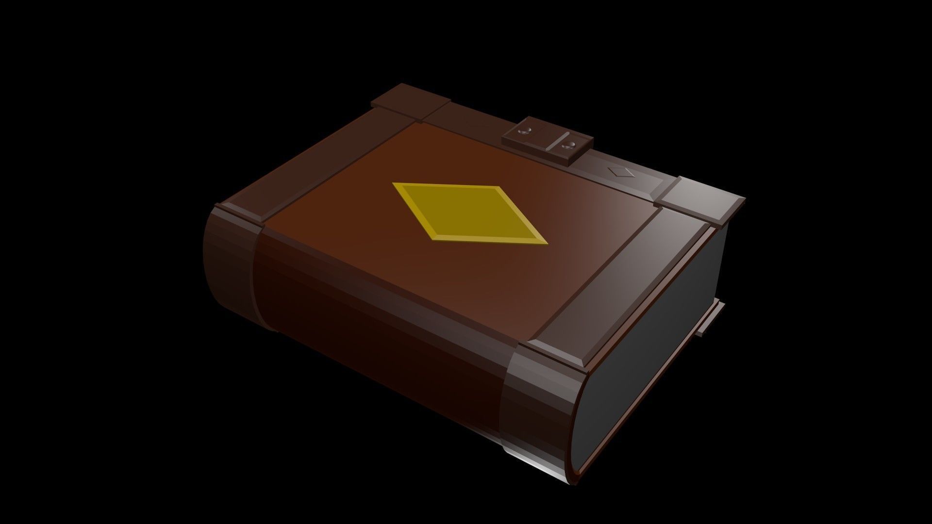 Low poly book 1 Low-poly 3D model_0