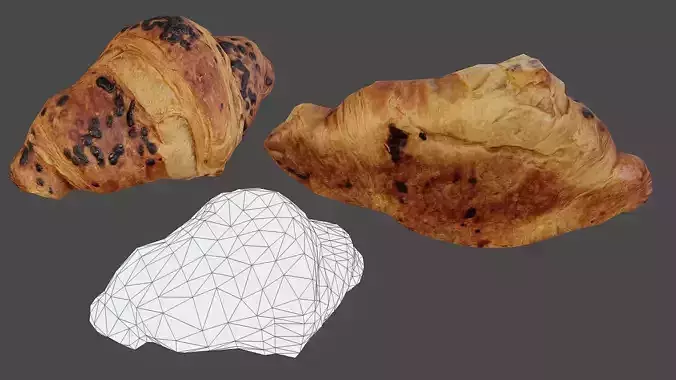 Croissant 02 - Low Poly - Photogrammetry