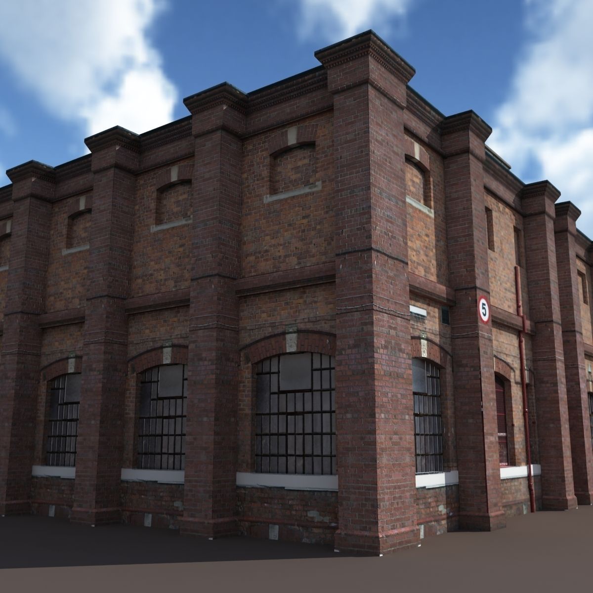 Old Factory Low Poly 127 3D model_8