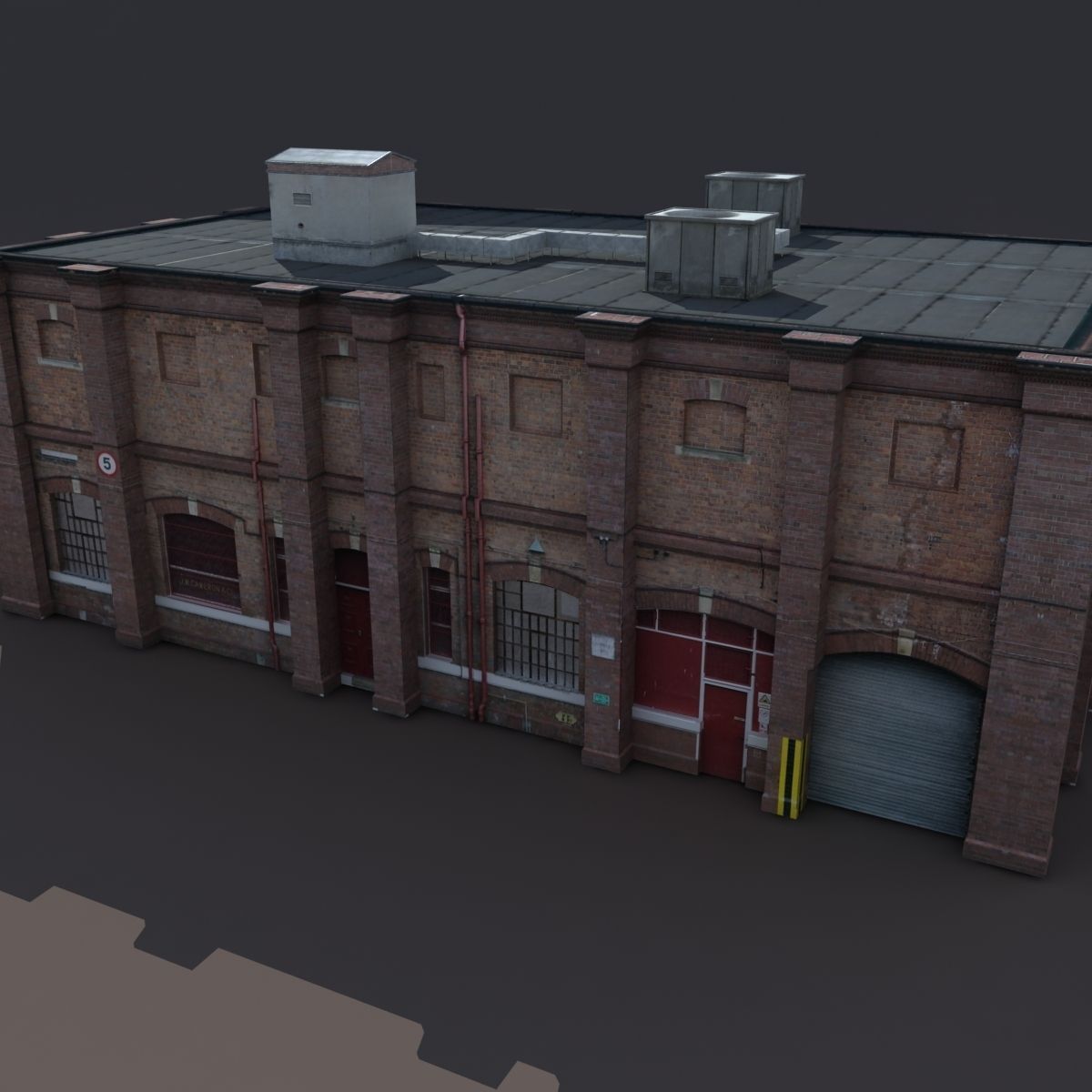 Old Factory Low Poly 127 3D model_2