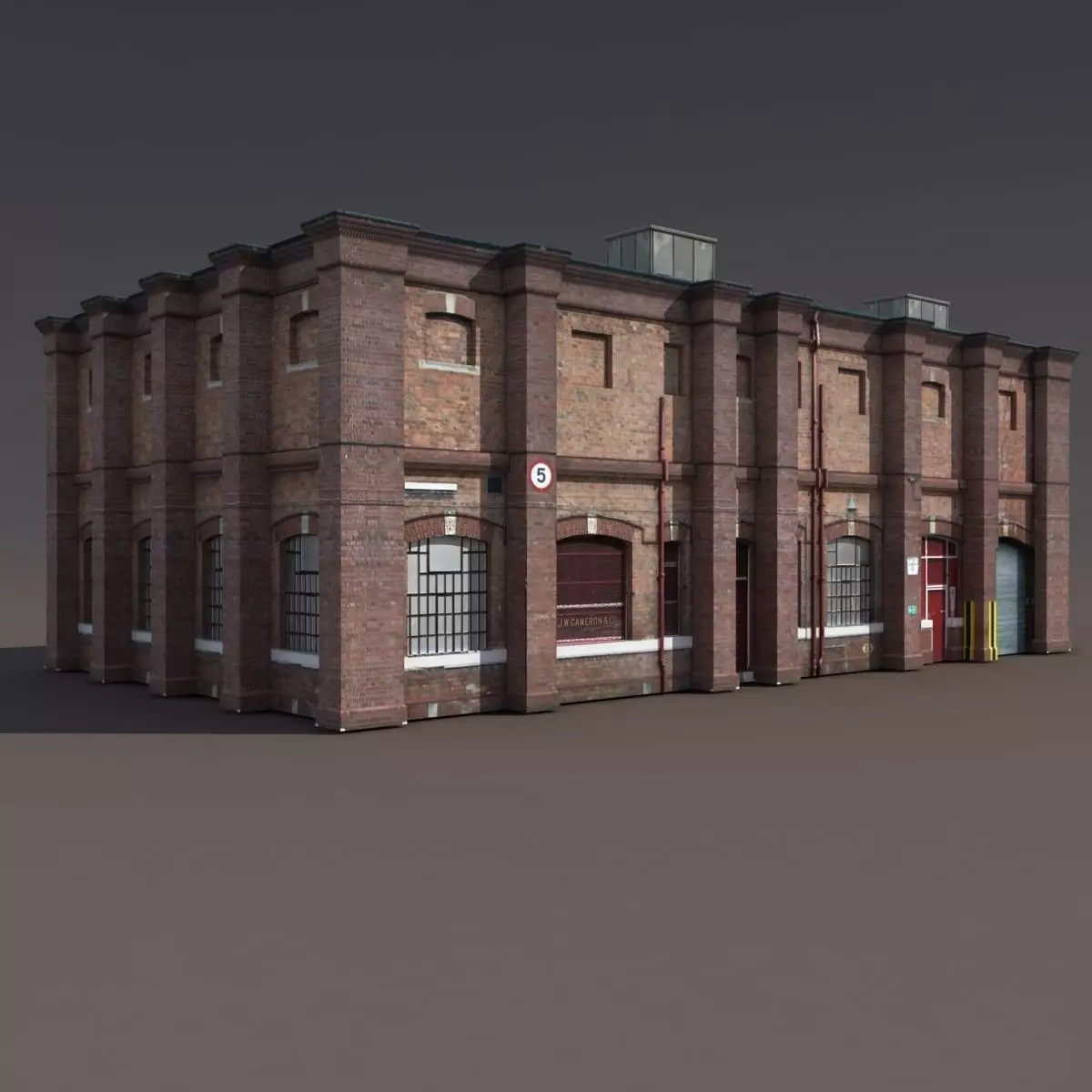 Old Factory Low Poly 127 3D model_0
