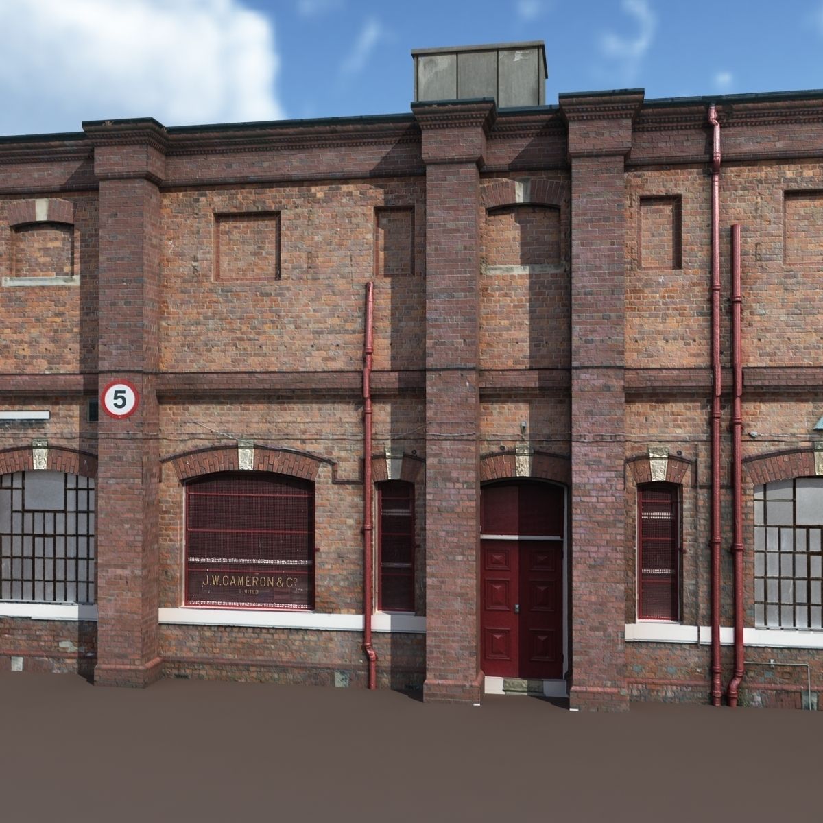 Old Factory Low Poly 127 3D model_7