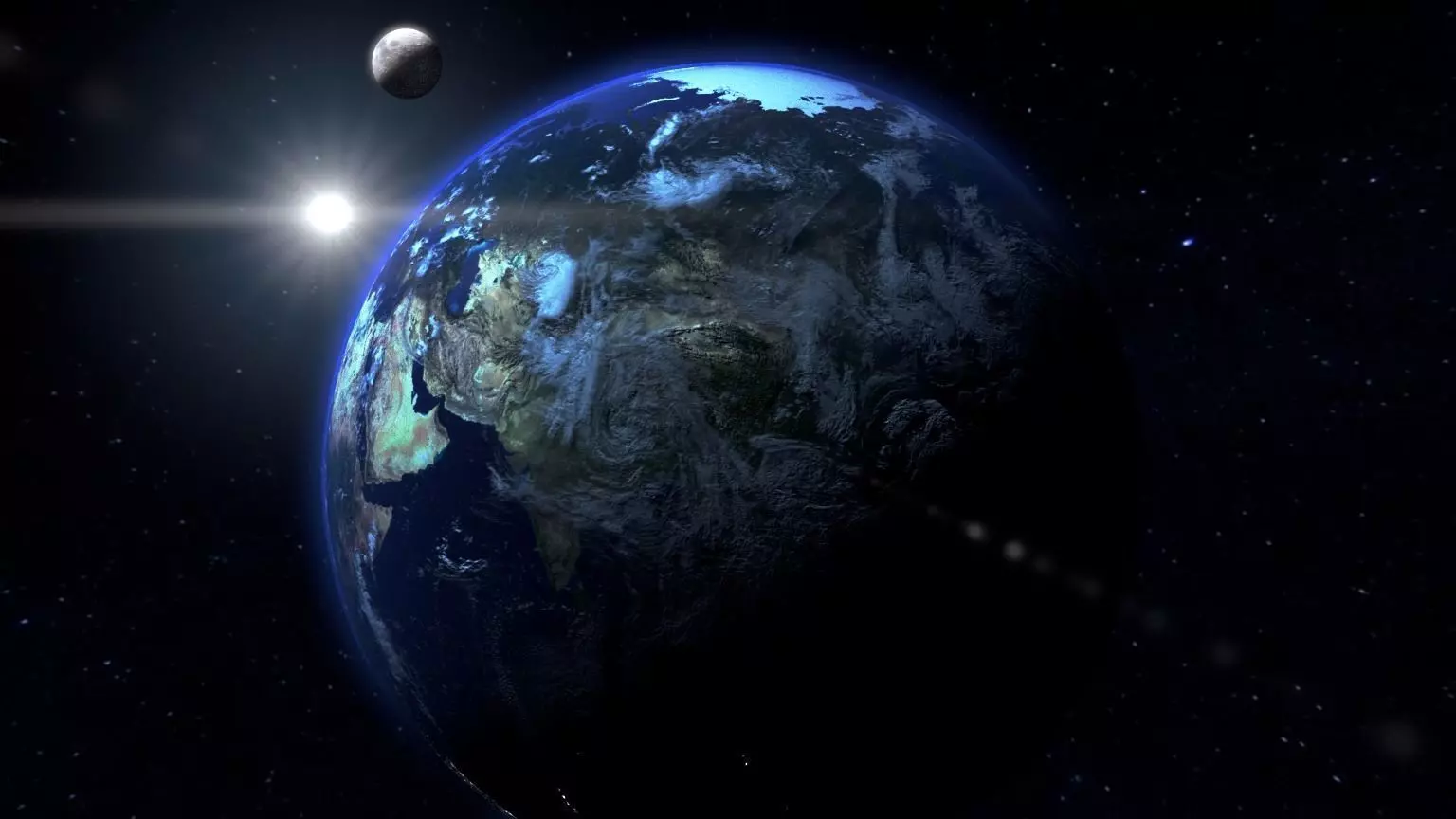 Earth and Moon 3D model
