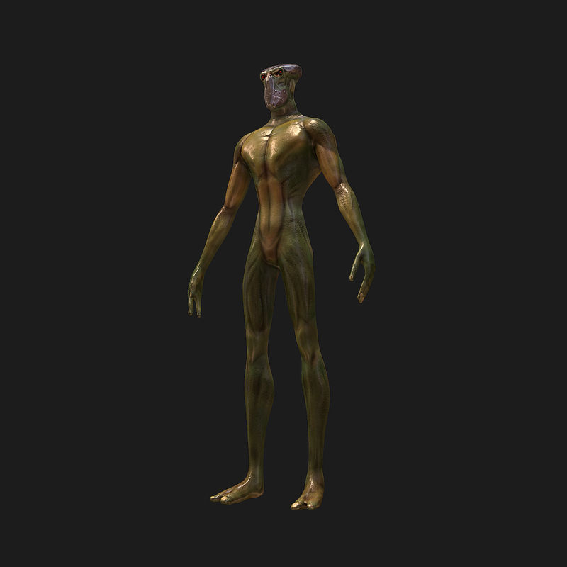 Alien Creature  Low-poly 3D model_2