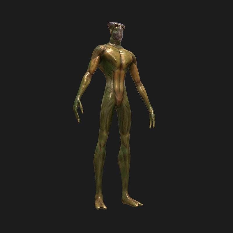 Alien Creature  Low-poly 3D model_1