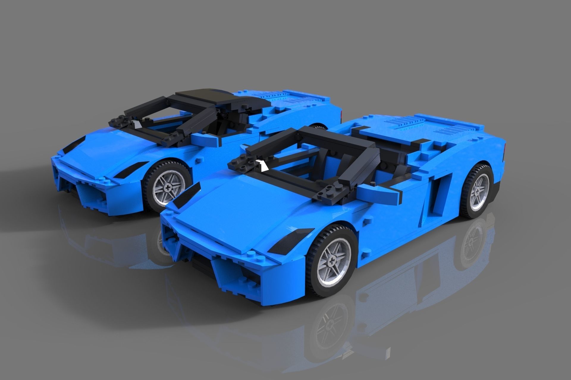 Lego Sport Car 3D model_8