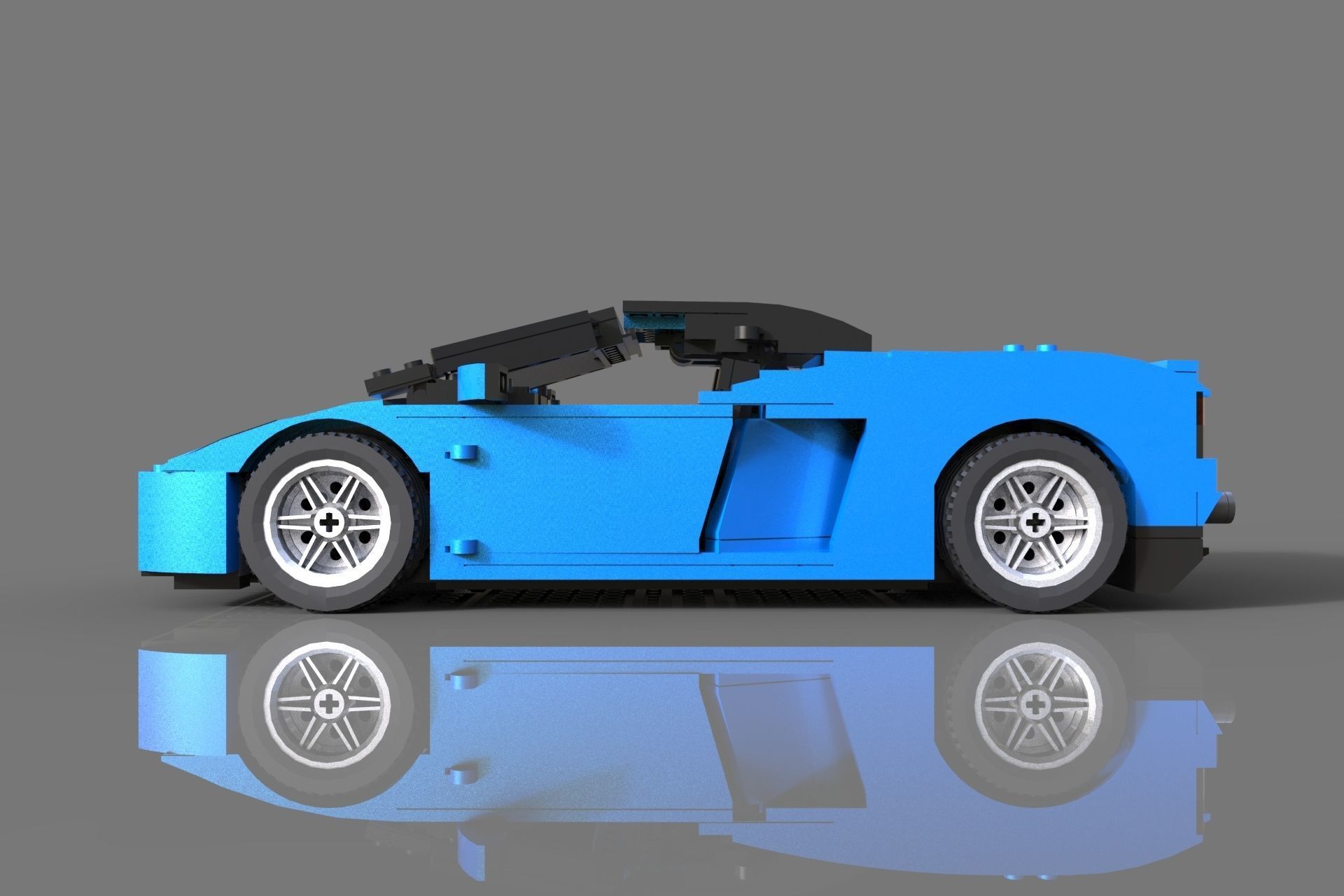 Lego Sport Car 3D model_2