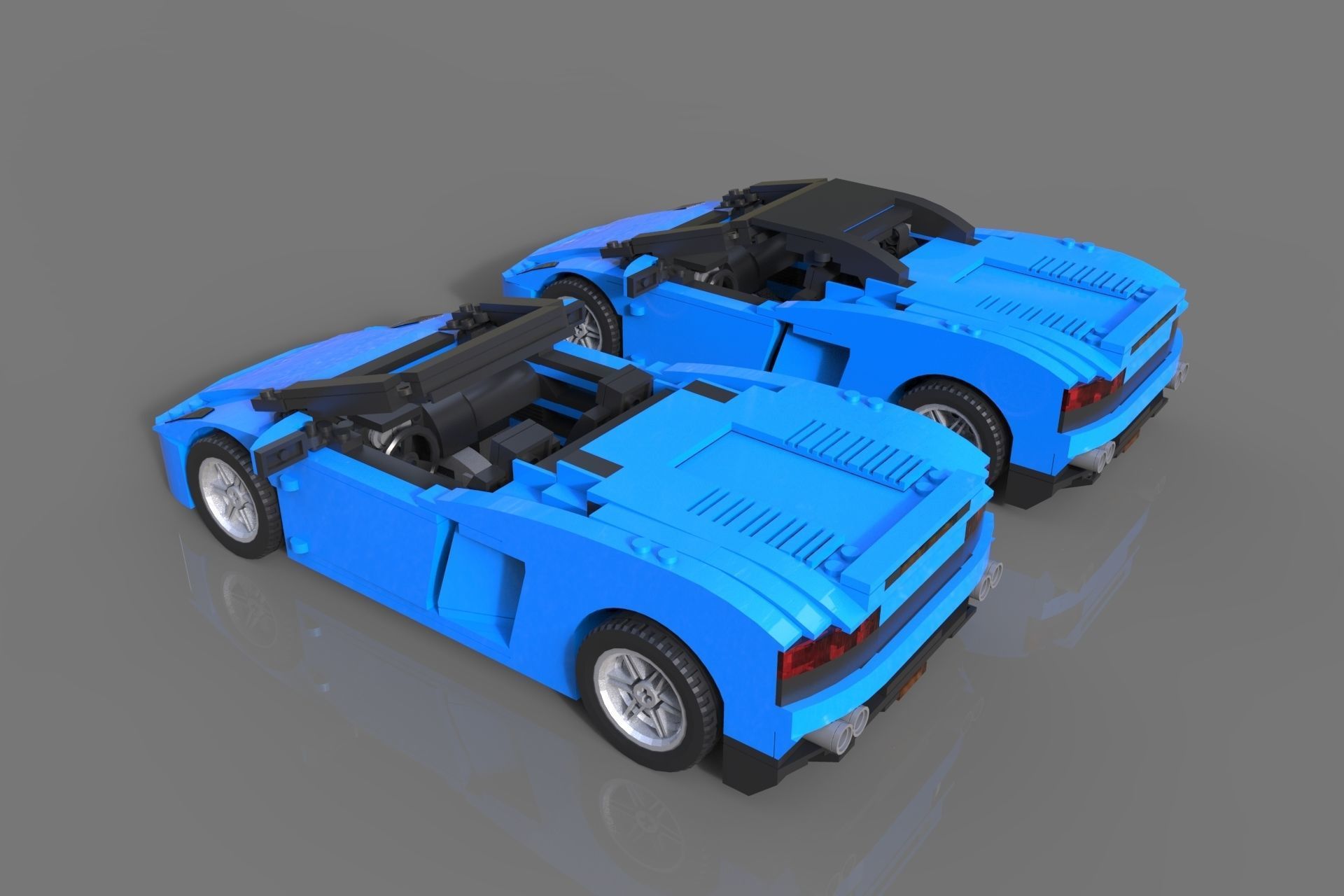 Lego Sport Car 3D model_9