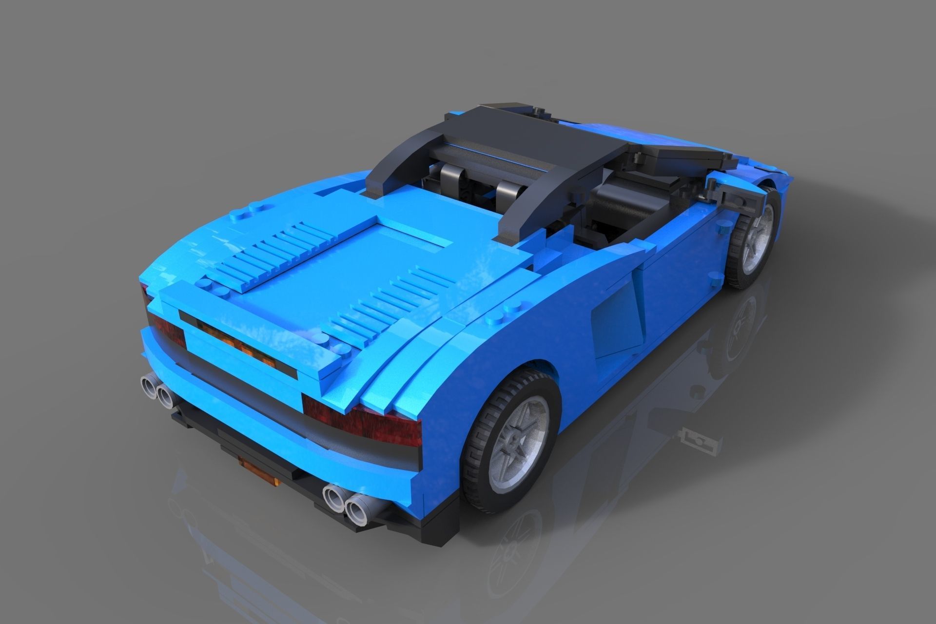 Lego Sport Car 3D model_6