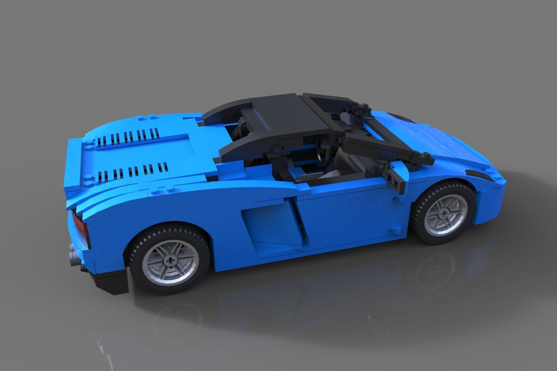 Lego Sport Car 3D model_5