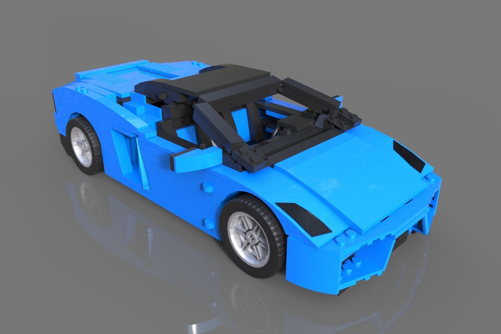 Lego Sport Car 3D model_7