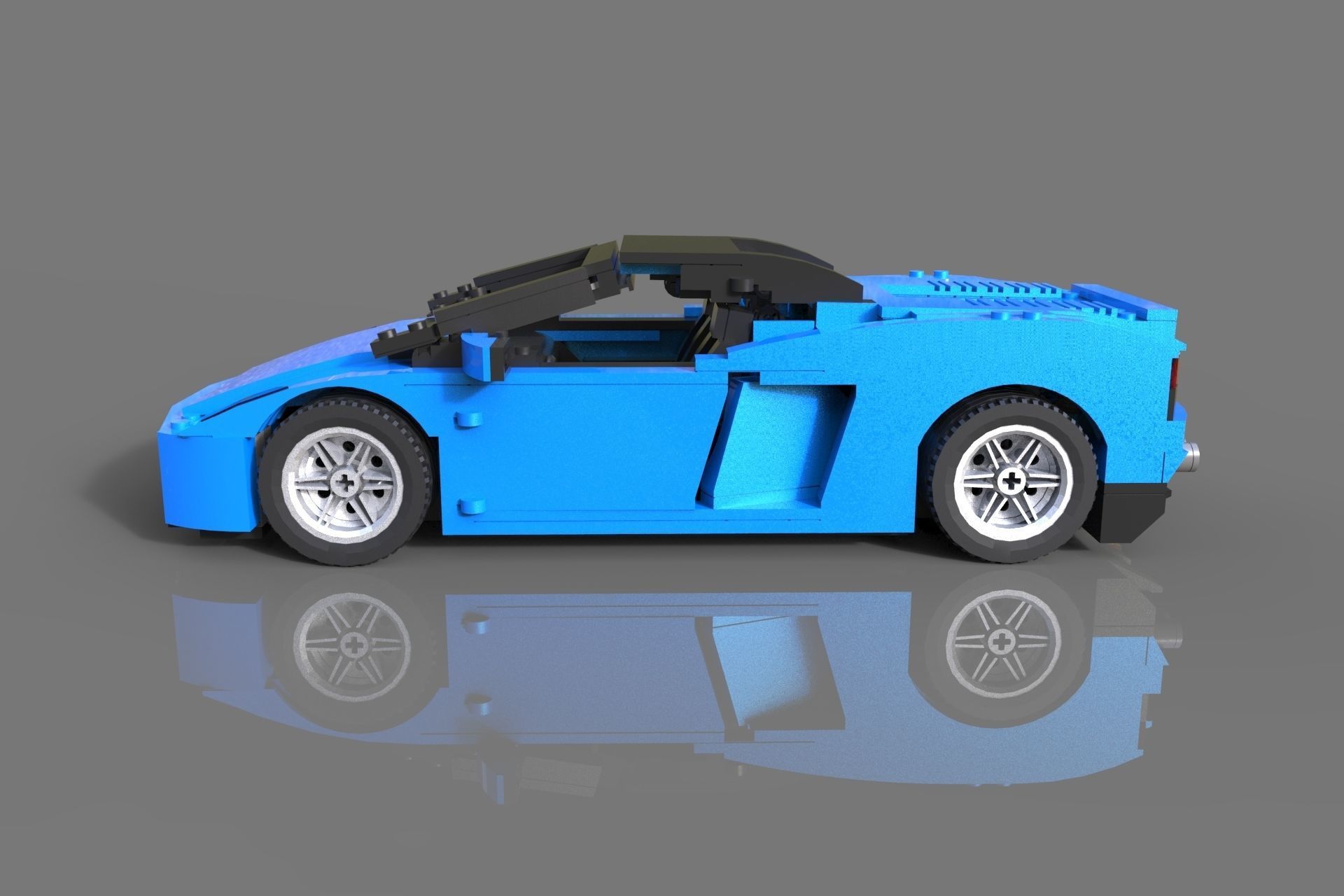 Lego Sport Car 3D model_3