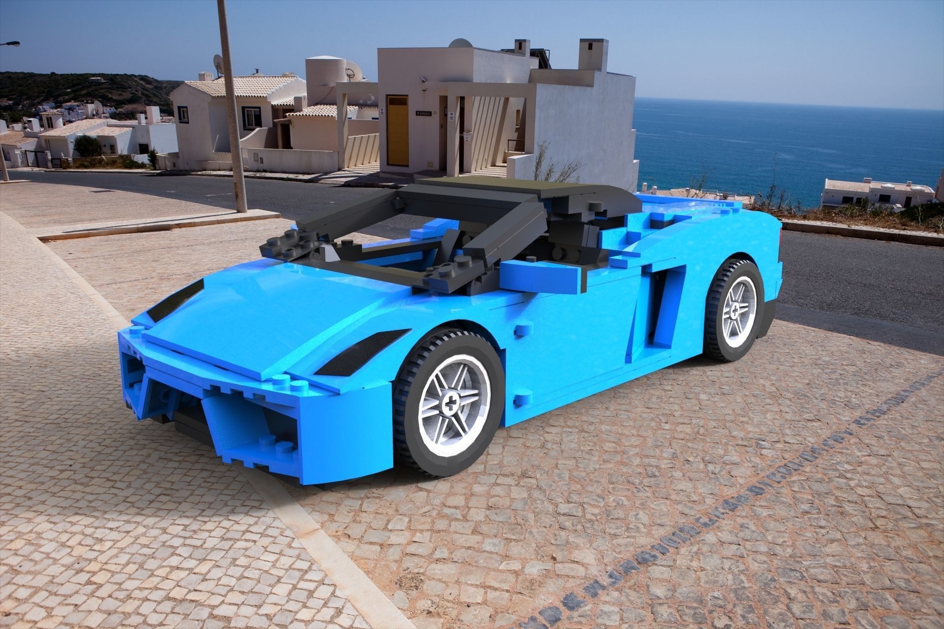 Lego Sport Car 3D model_10