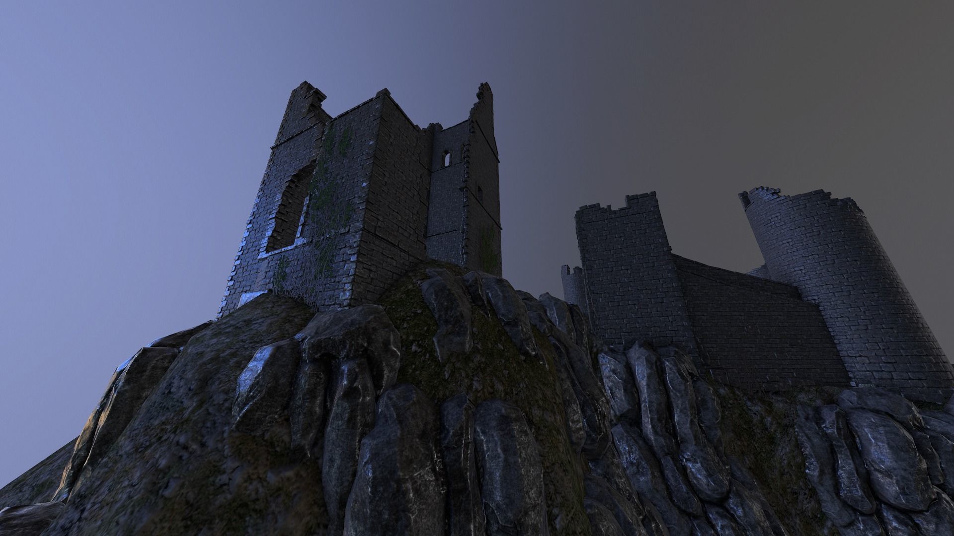 Castle Ruins Low-poly 3D model_14