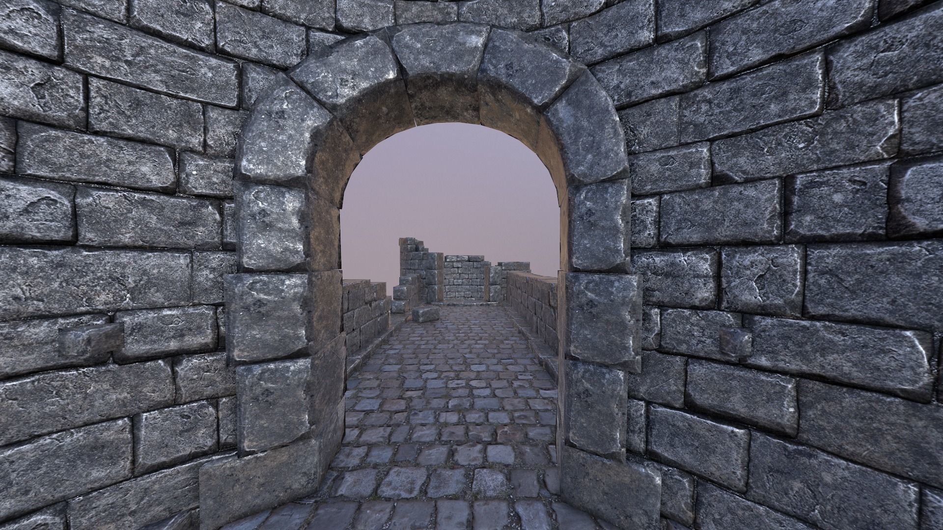 Castle Ruins Low-poly 3D model_12