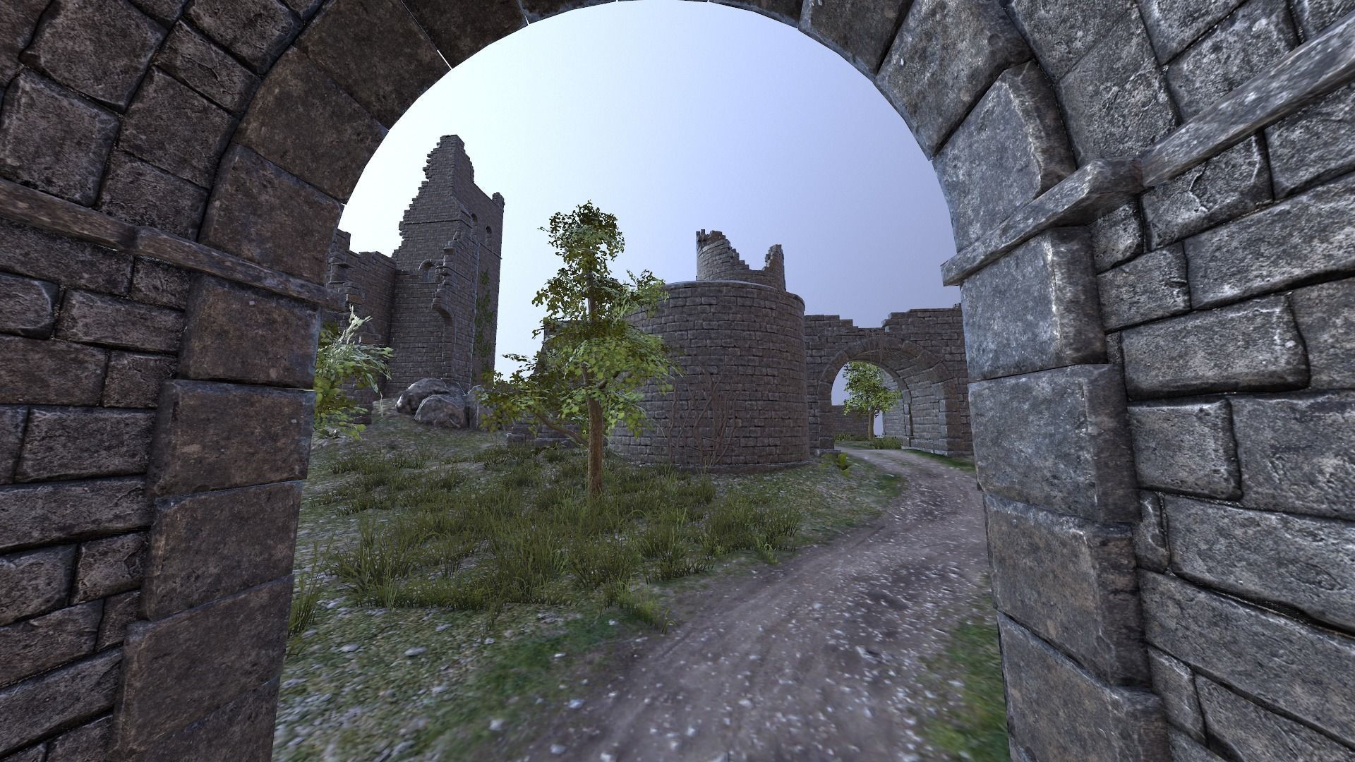 Castle Ruins Low-poly 3D model_11