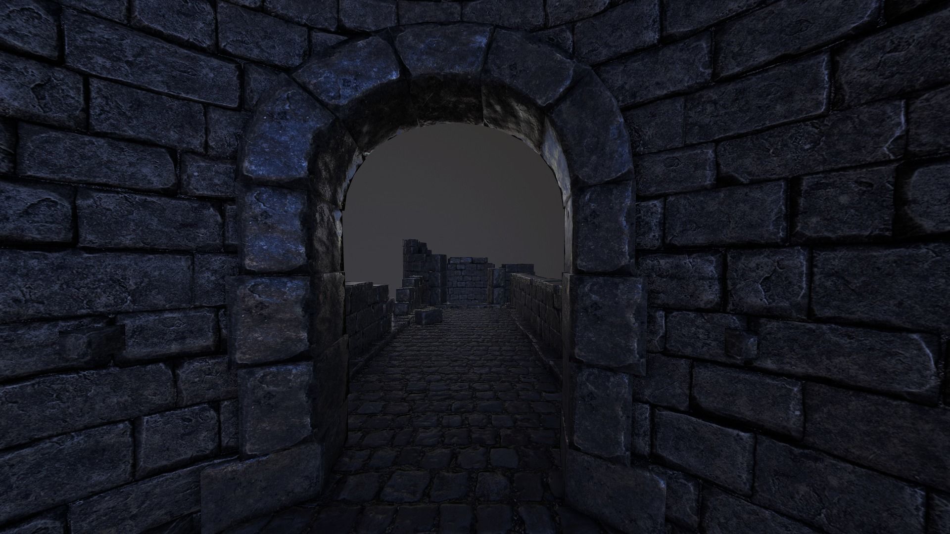 Castle Ruins Low-poly 3D model_13