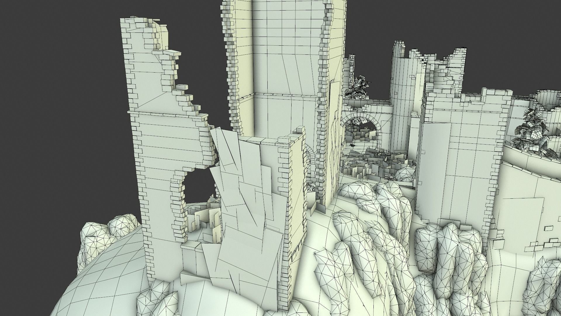 Castle Ruins Low-poly 3D model_24