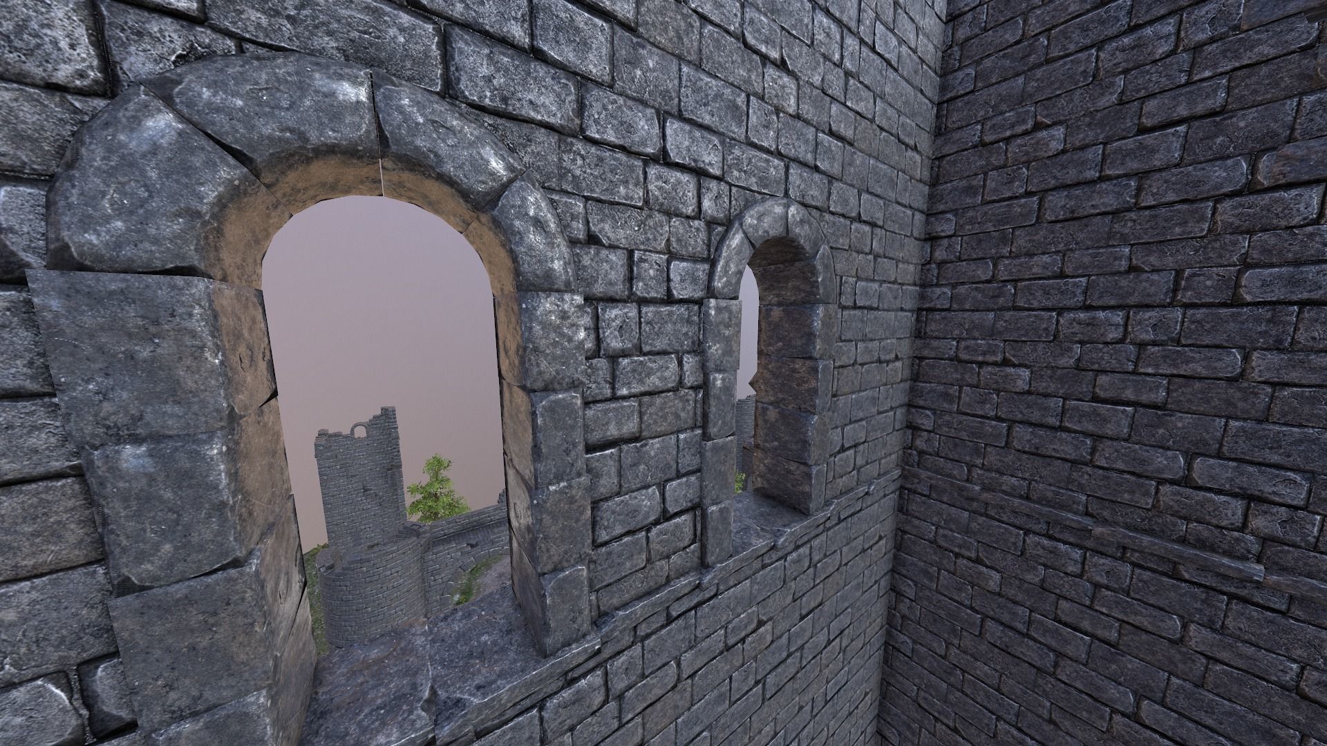 Castle Ruins Low-poly 3D model_18