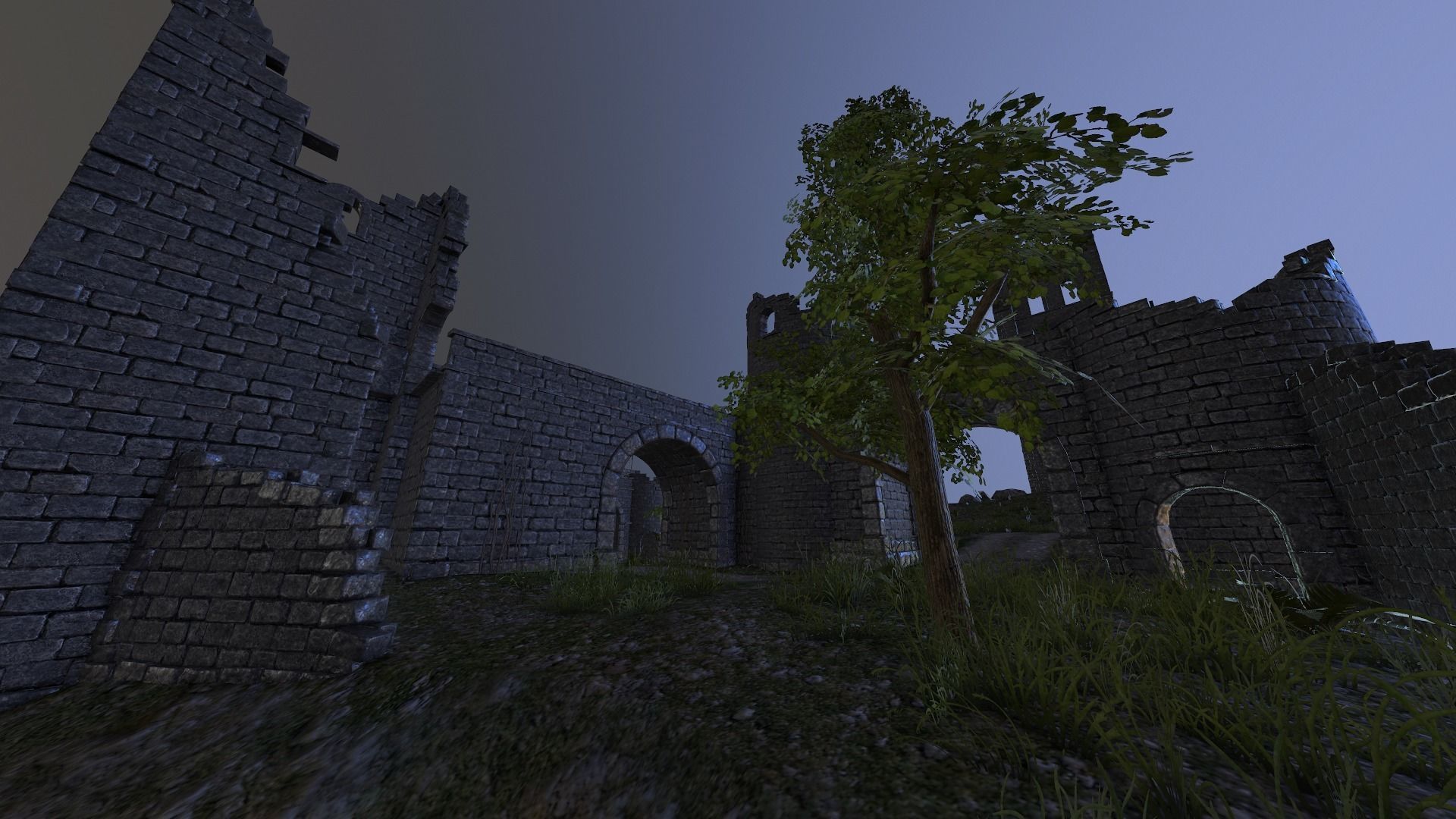 Castle Ruins Low-poly 3D model_17