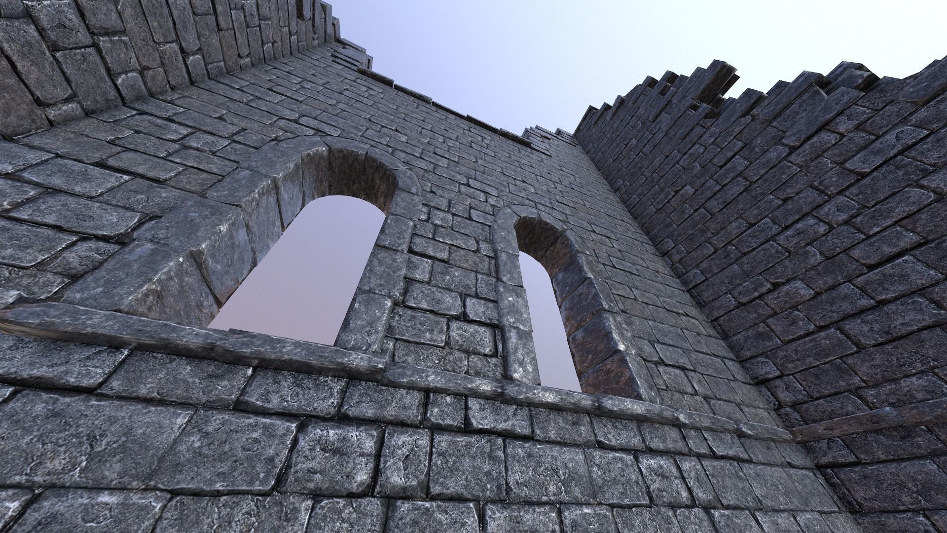 Castle Ruins Low-poly 3D model_19