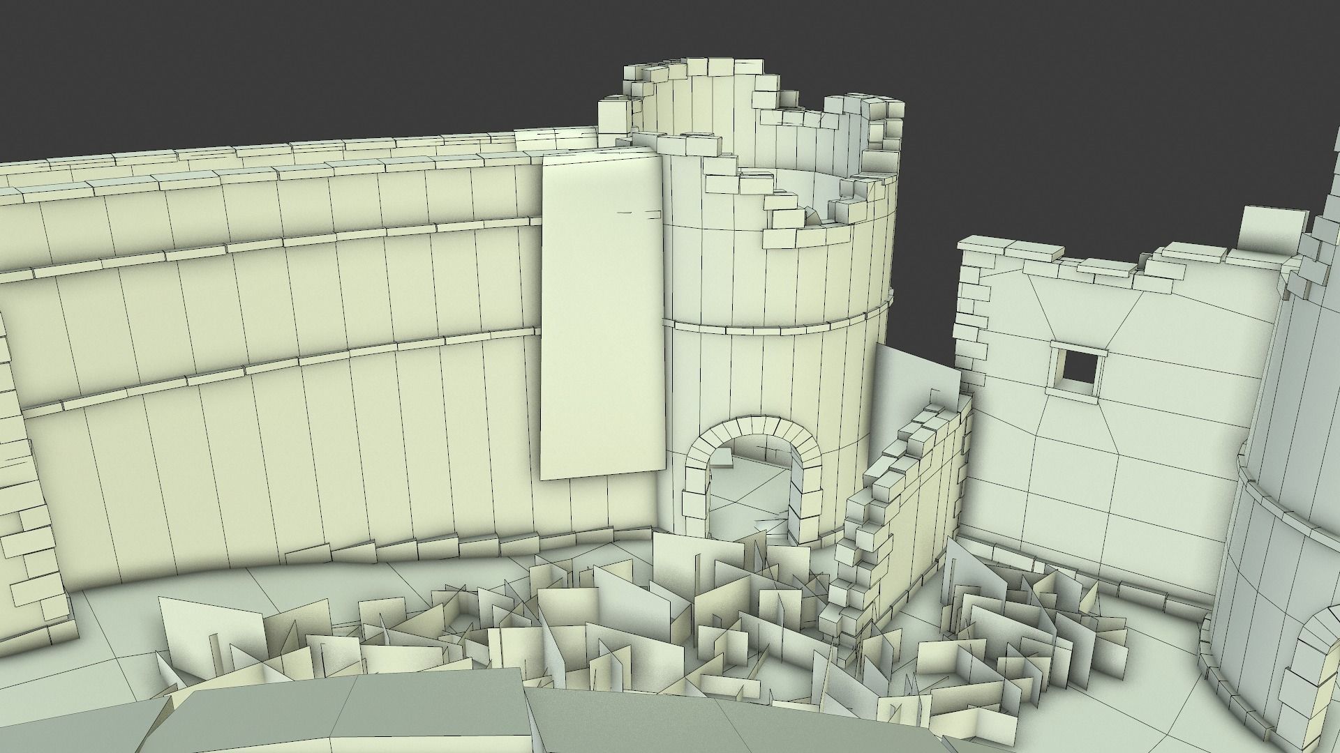 Castle Ruins Low-poly 3D model_28