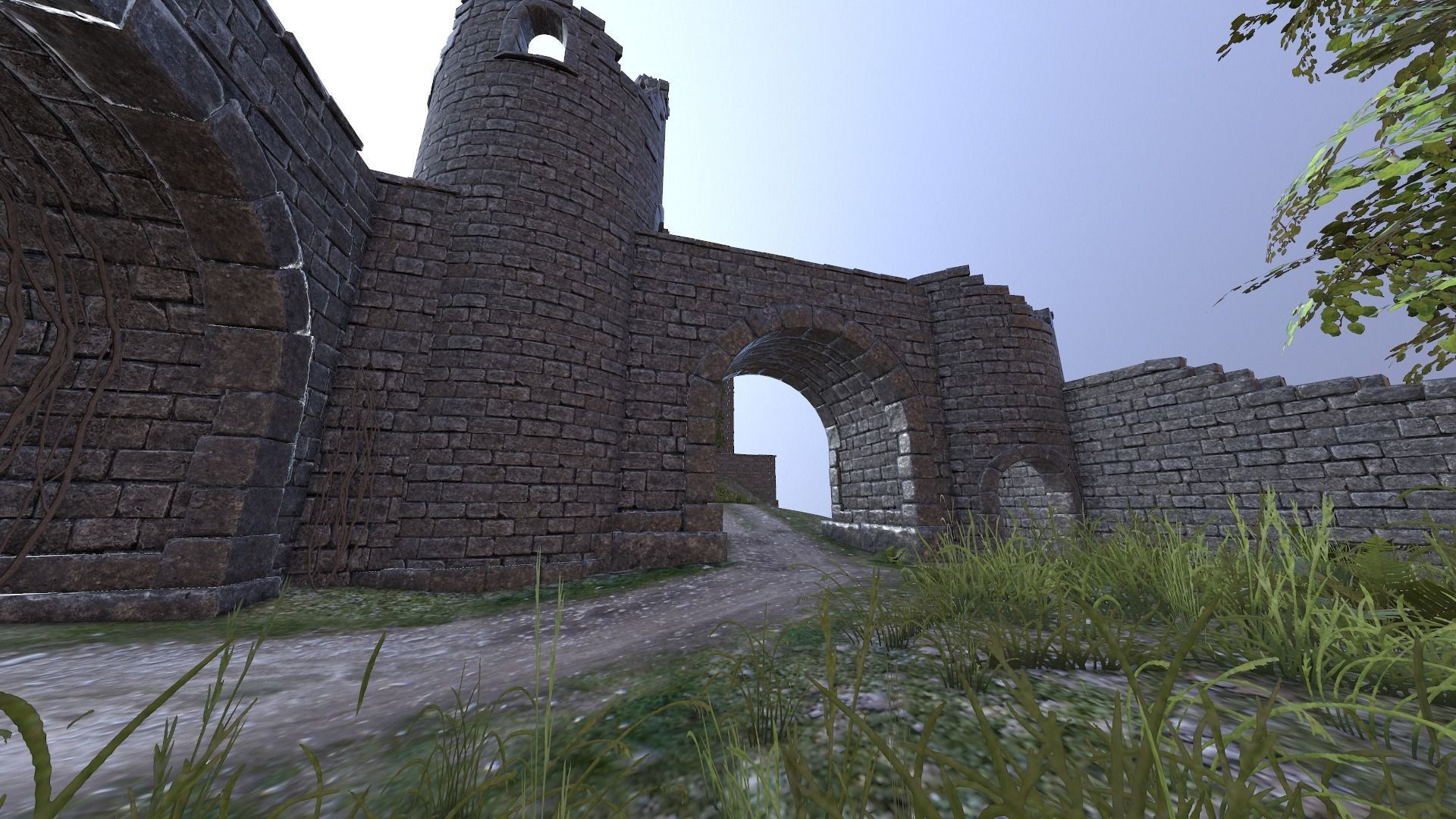 Castle Ruins Low-poly 3D model_5