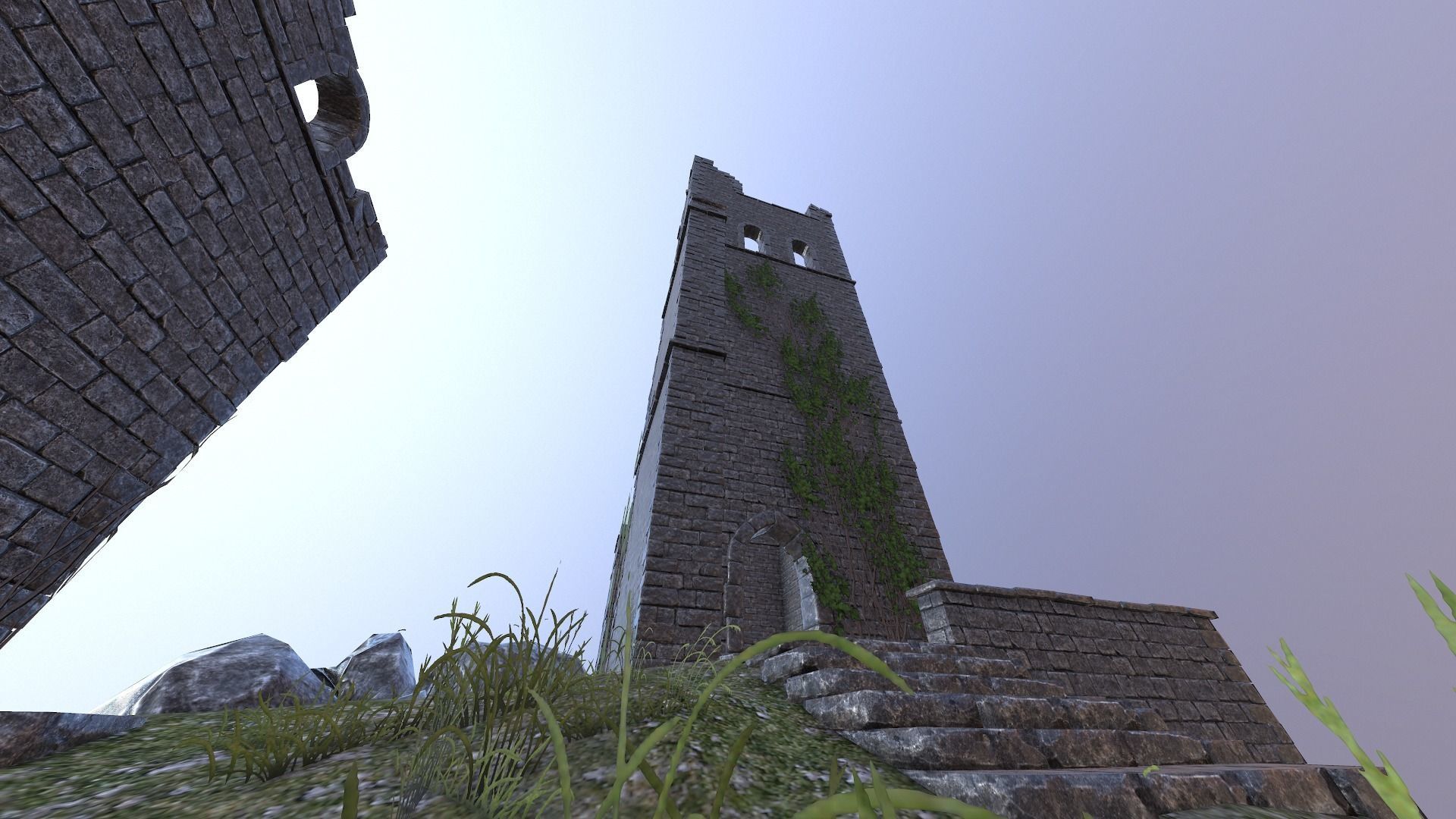 Castle Ruins Low-poly 3D model_6