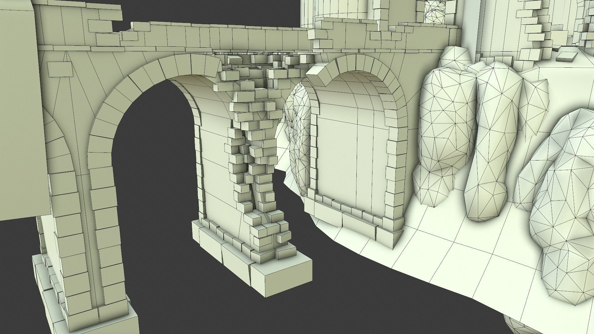 Castle Ruins Low-poly 3D model_30