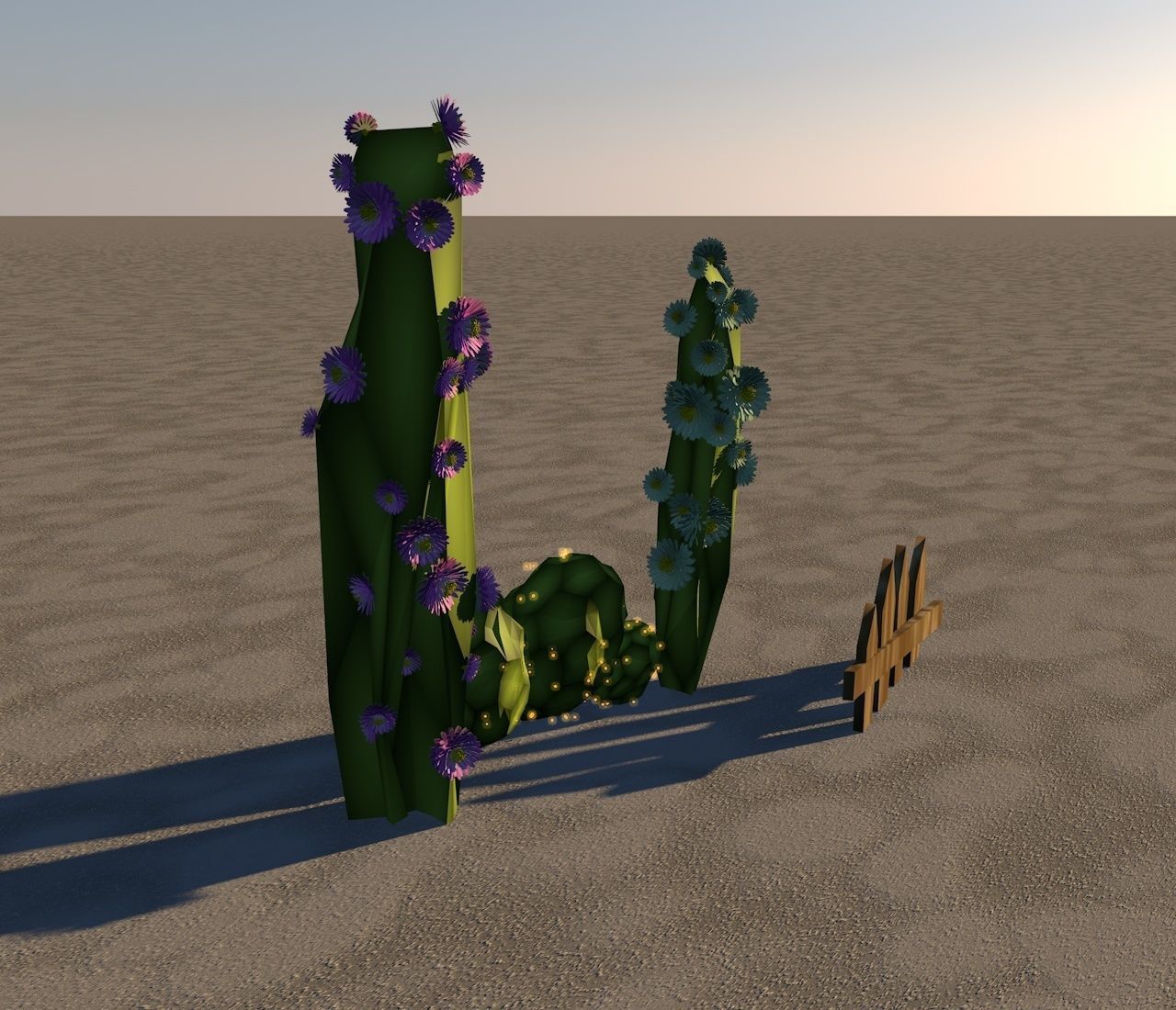 the great west american desert destination sign 3D model_1