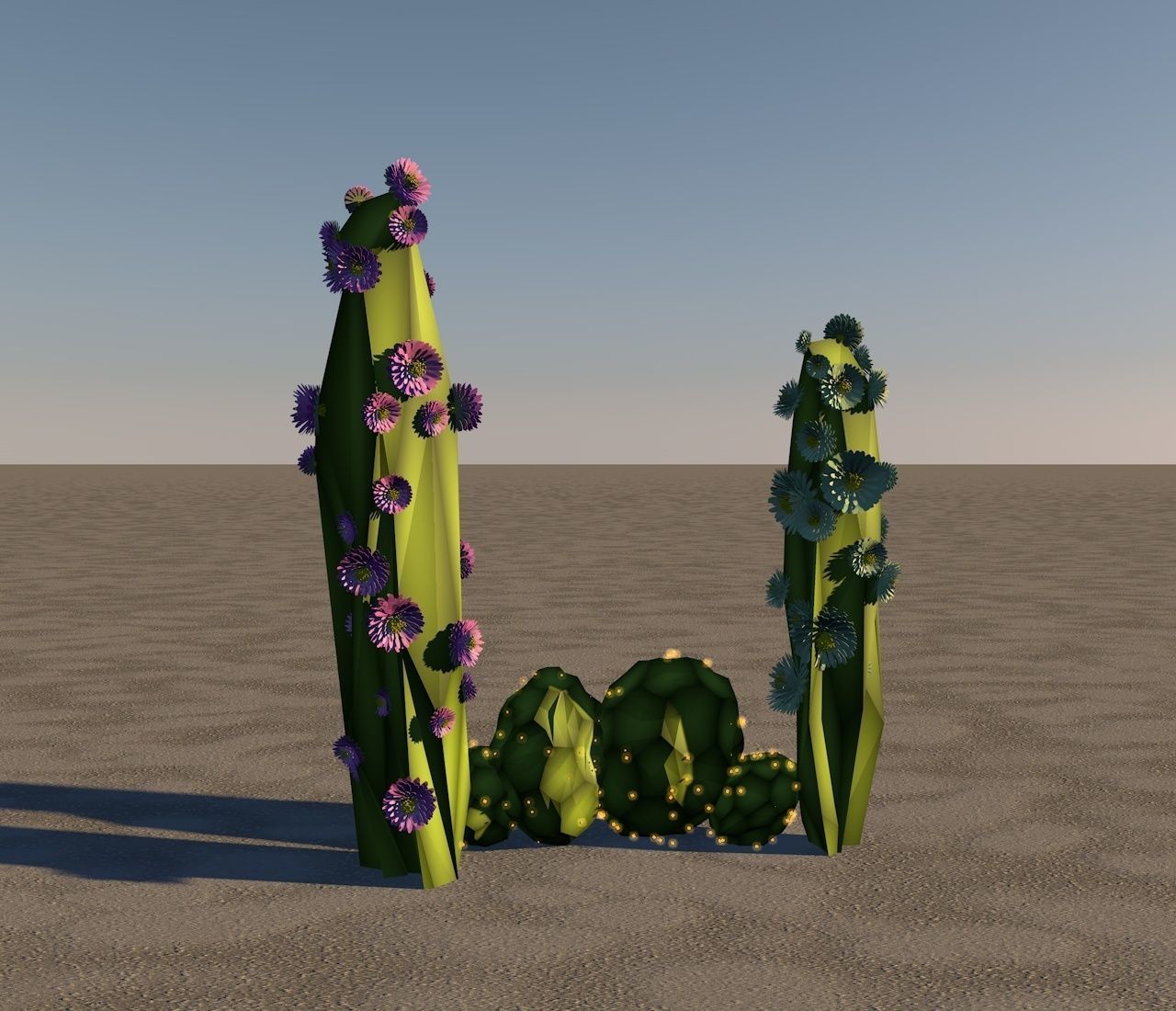 the great west american desert destination sign 3D model_2