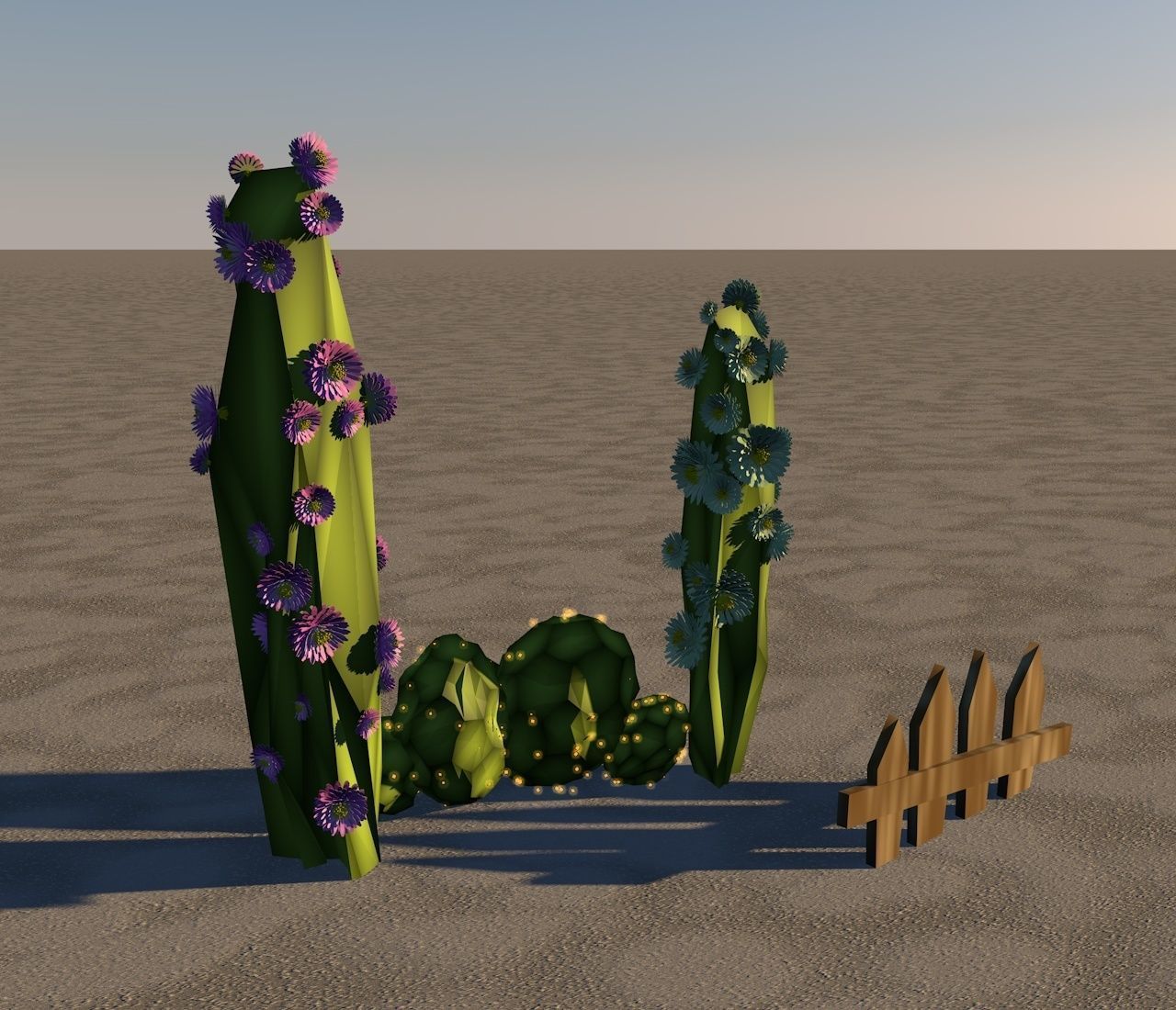 the great west american desert destination sign 3D model_3