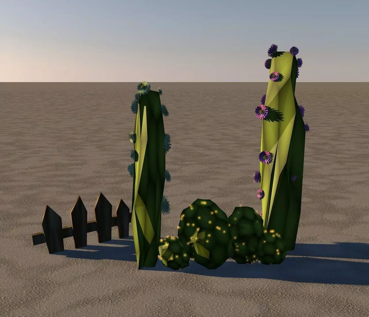 the great west american desert destination sign 3D model_0