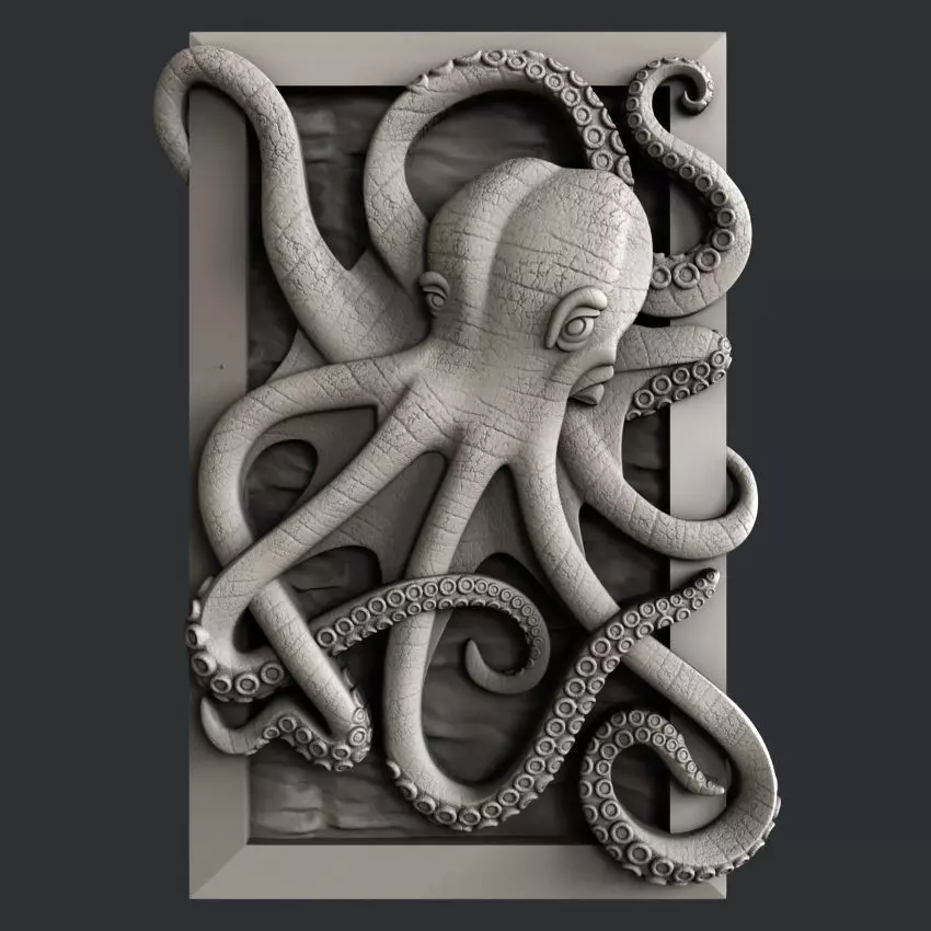3d STL models for CNC octopus 3D model_0