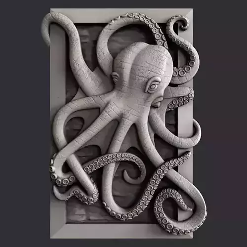 3d STL models for CNC octopus 3D model