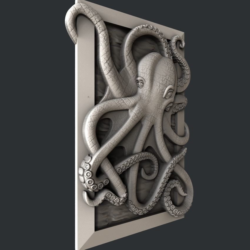 3d STL models for CNC octopus 3D model_2
