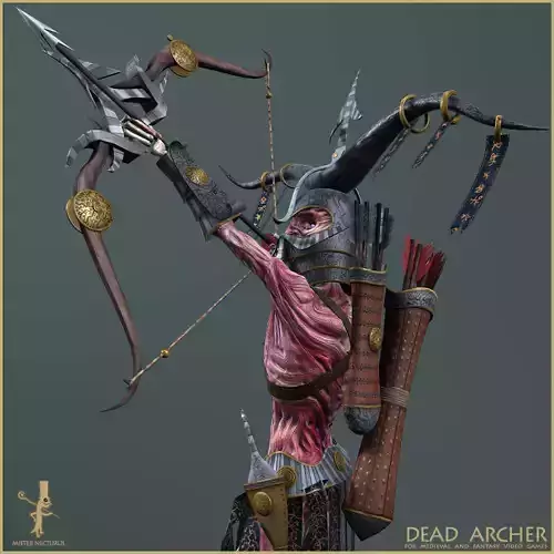 Dead Archer Low-poly 3D model